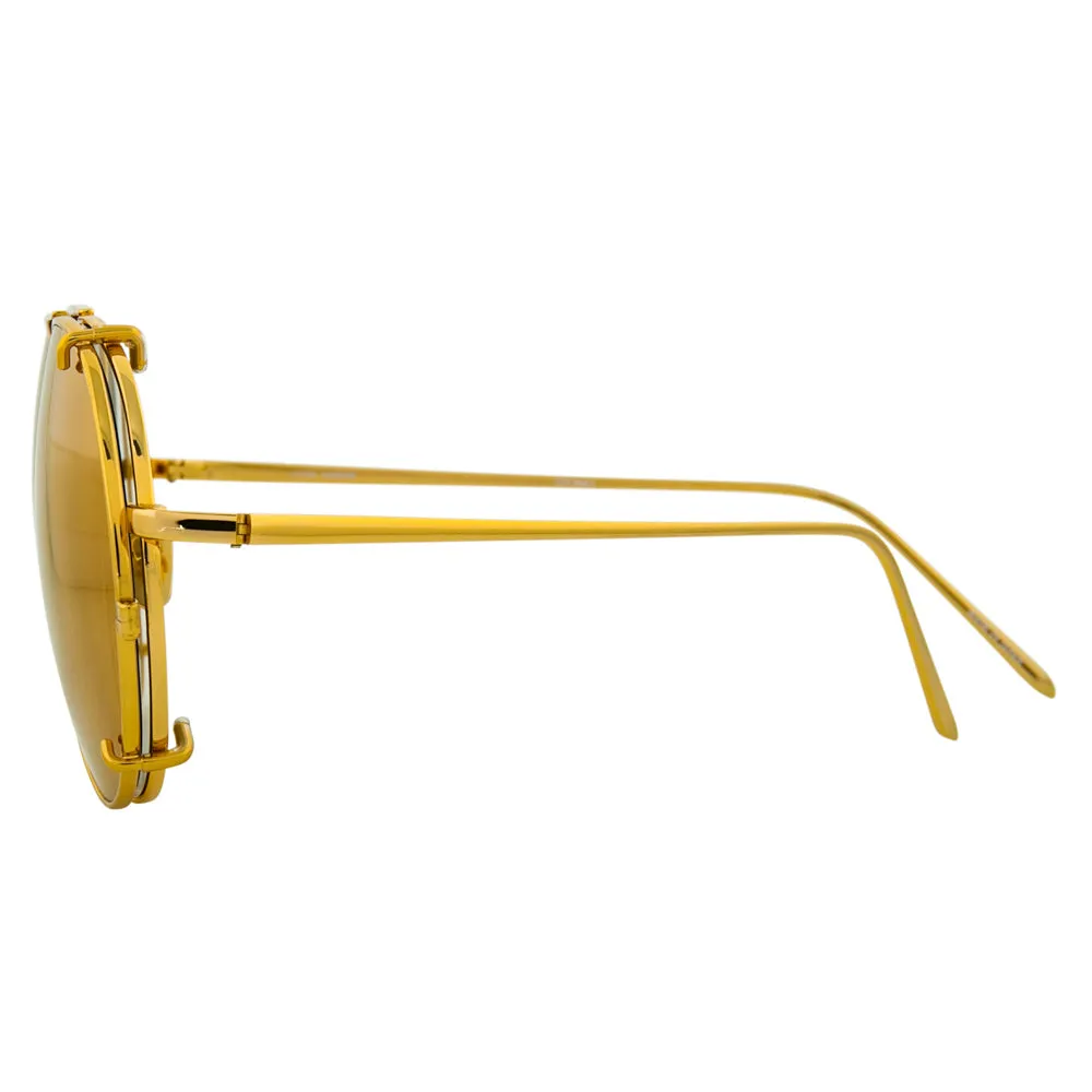 Linda Farrow 666 C1 Aviator Sunglasses sold by Linda Farrow product image thumbnail 3