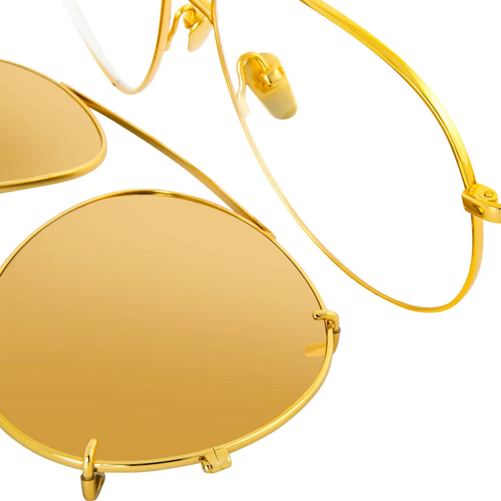 Linda Farrow 666 C1 Aviator Sunglasses sold by Linda Farrow product image thumbnail 4