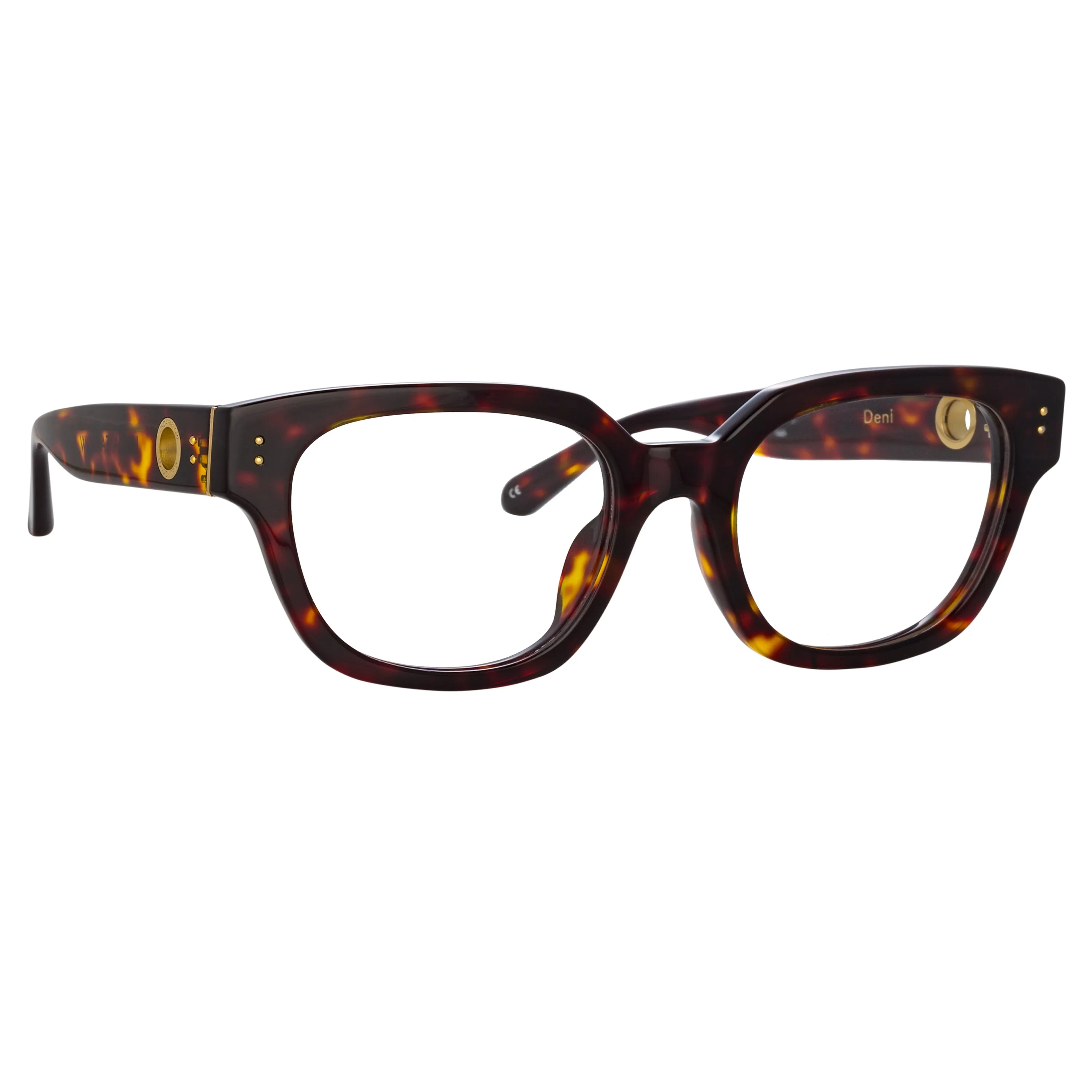 Deni Optical D-Frame in Tortoiseshell (Men's) sold by Linda Farrow product image thumbnail 4