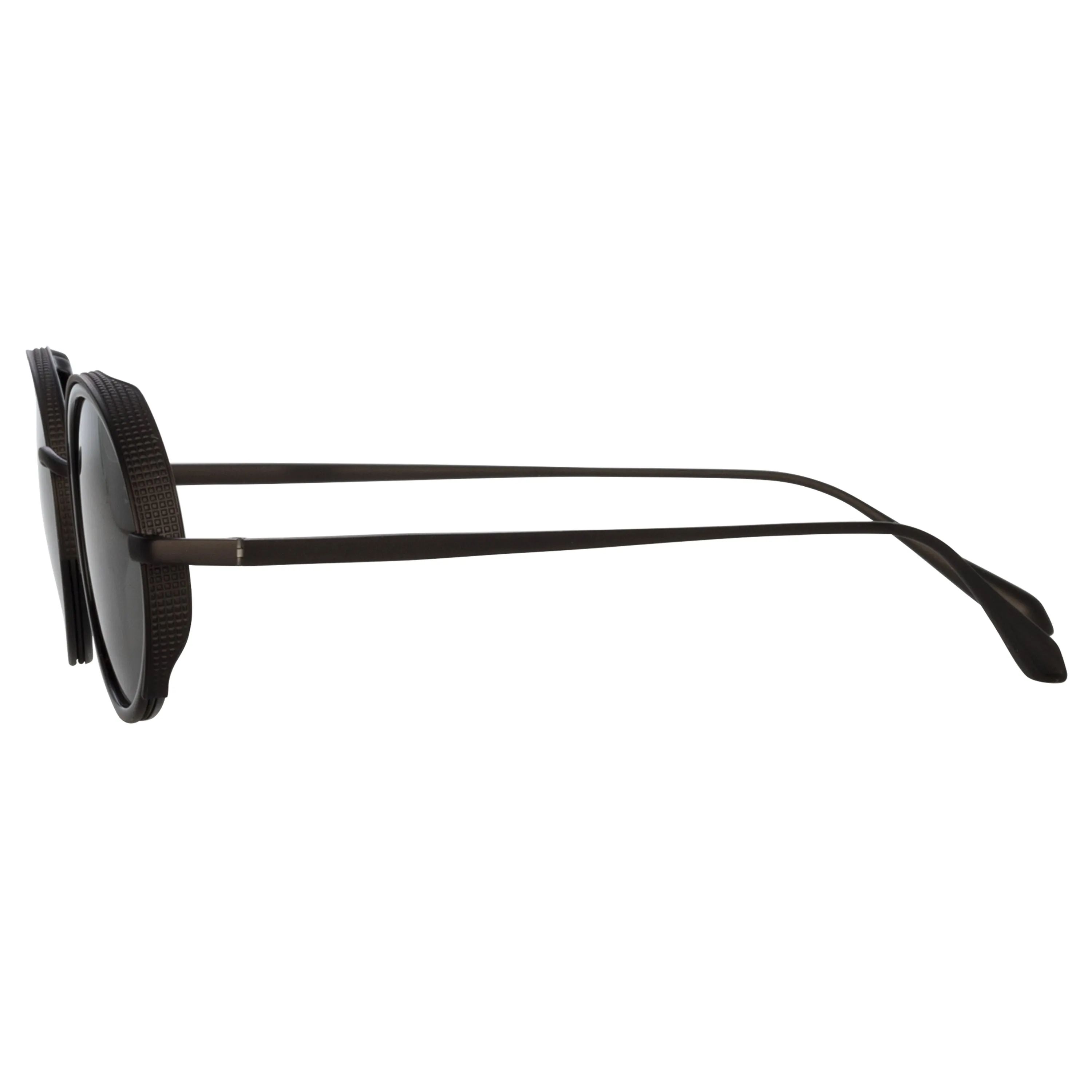 Finn Oval Sunglasses in Nickel sold by Linda Farrow product image thumbnail 3