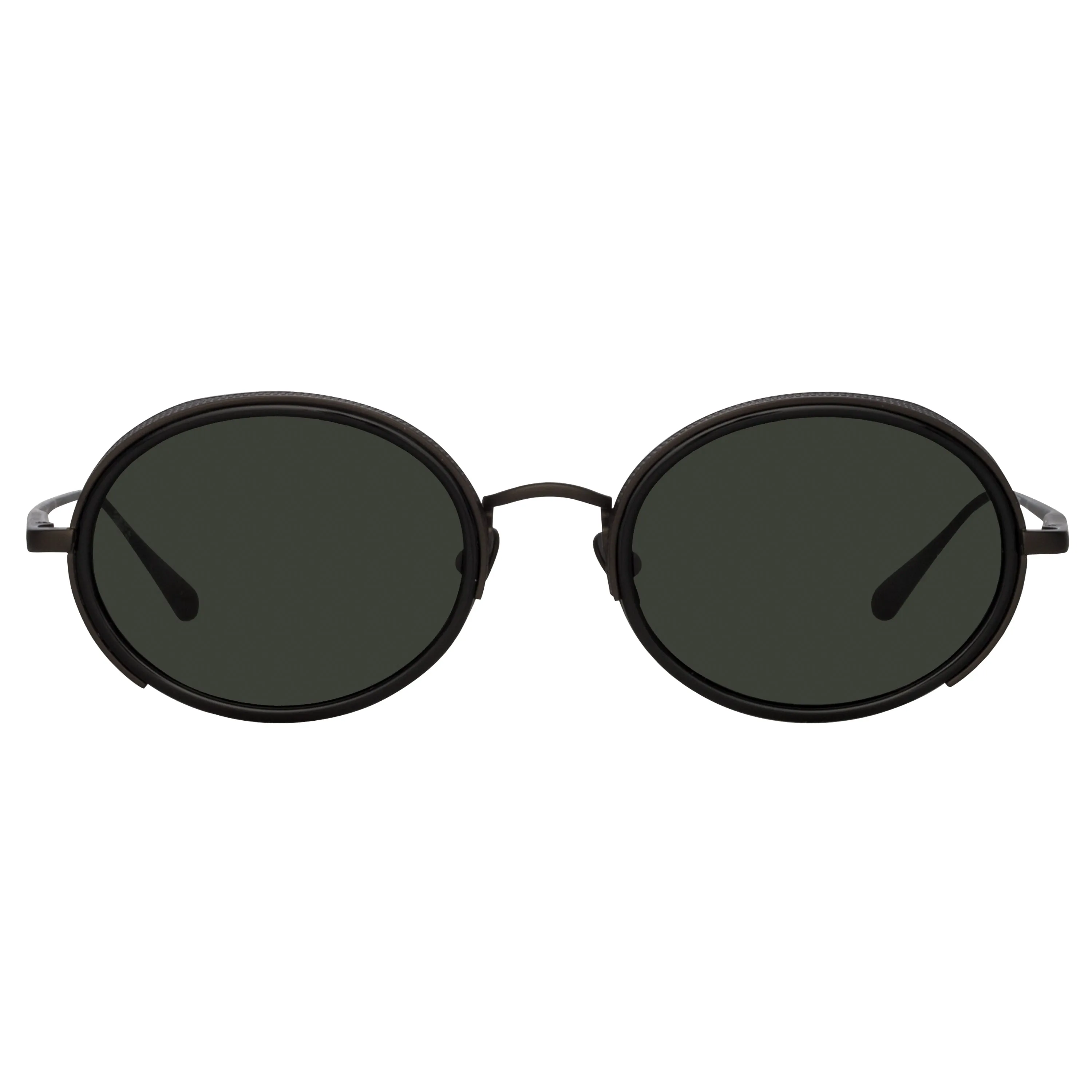 Finn Oval Sunglasses in Nickel sold by Linda Farrow product image thumbnail 2