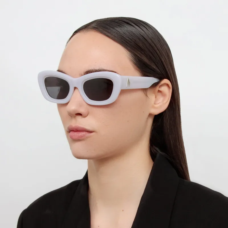 The Attico Rania Cat Eye Sunglasses in Grey sold by Linda Farrow