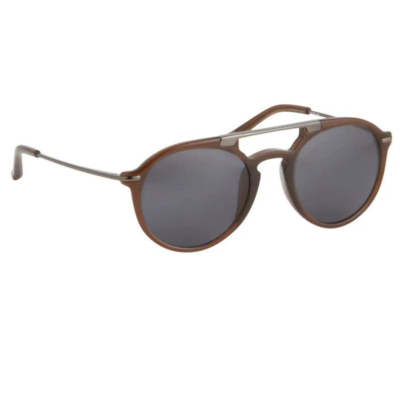 Dries Van Noten Aviator Sunglasses in Brown sold by Linda Farrow