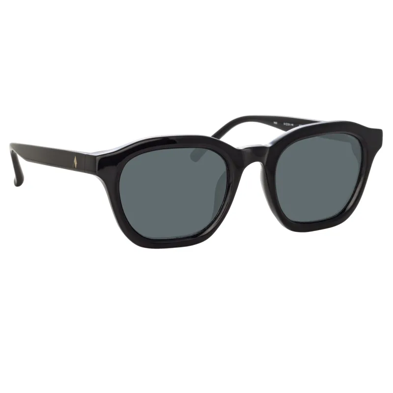 The Attico Haynes D-Frame Sunglasses in Black sold by Linda Farrow