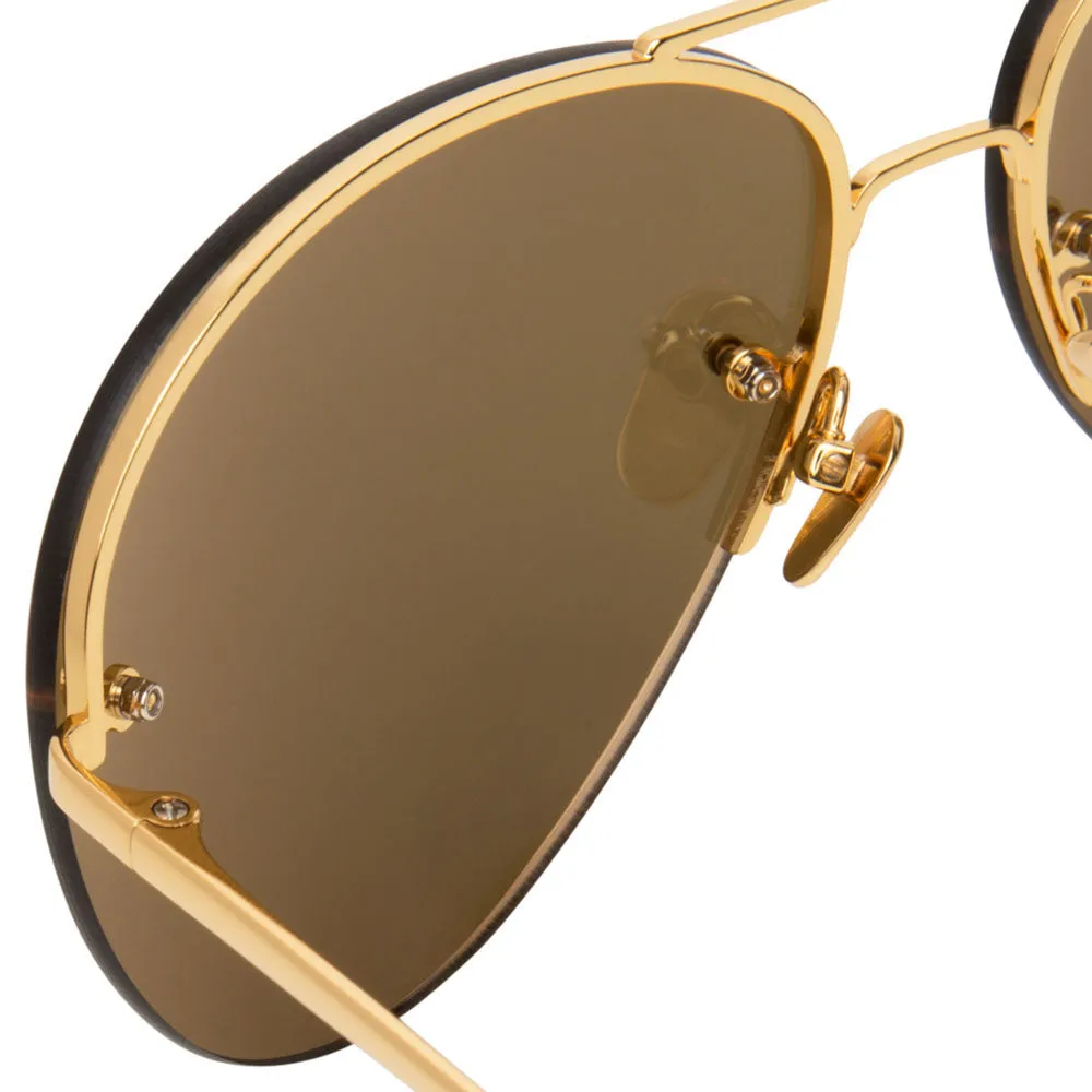 Linda Farrow 574 C1 Aviator Sunglasses sold by Linda Farrow product image thumbnail 4