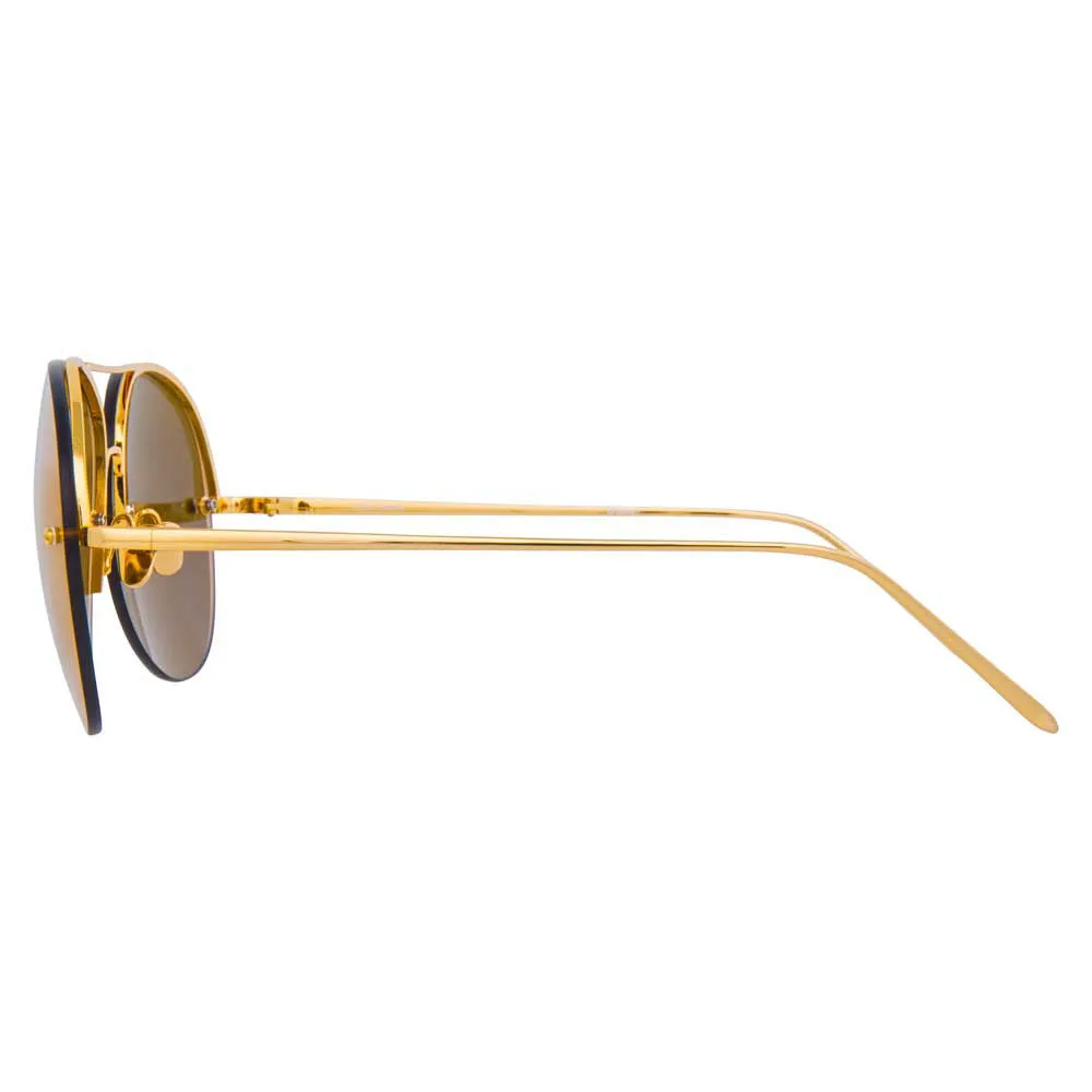 Linda Farrow 574 C1 Aviator Sunglasses sold by Linda Farrow product image thumbnail 3