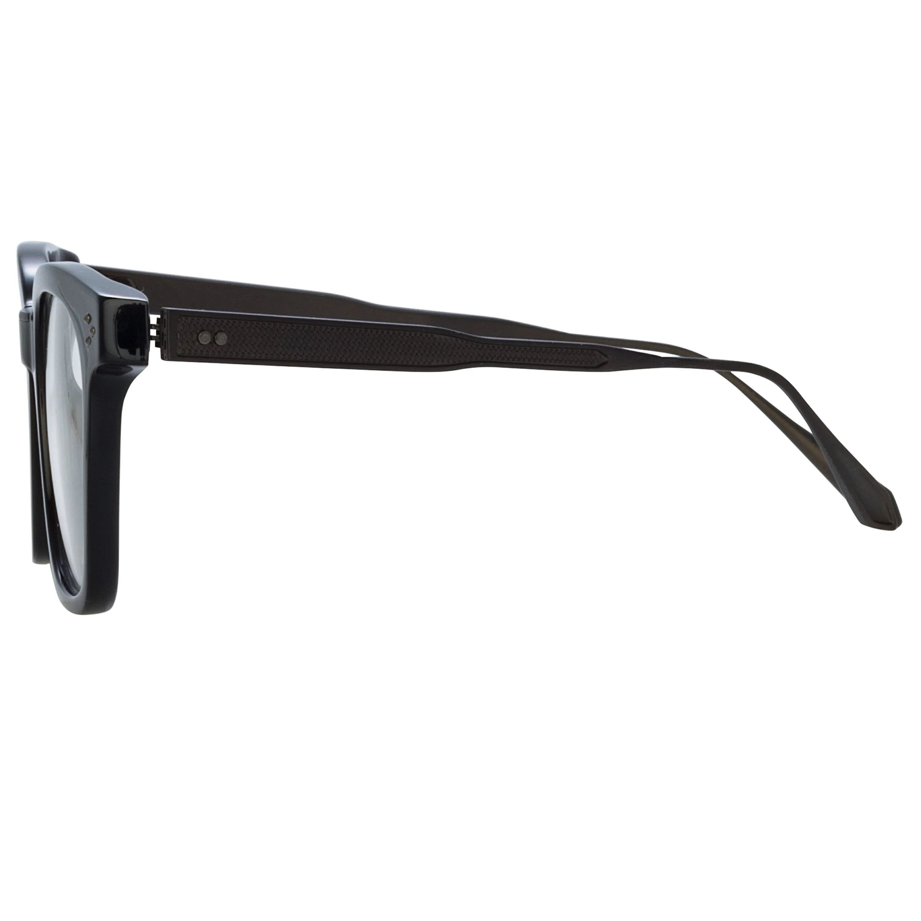 Men's Evans Optical D-Frame in Black and Matt Nickel sold by Linda Farrow product image thumbnail 4