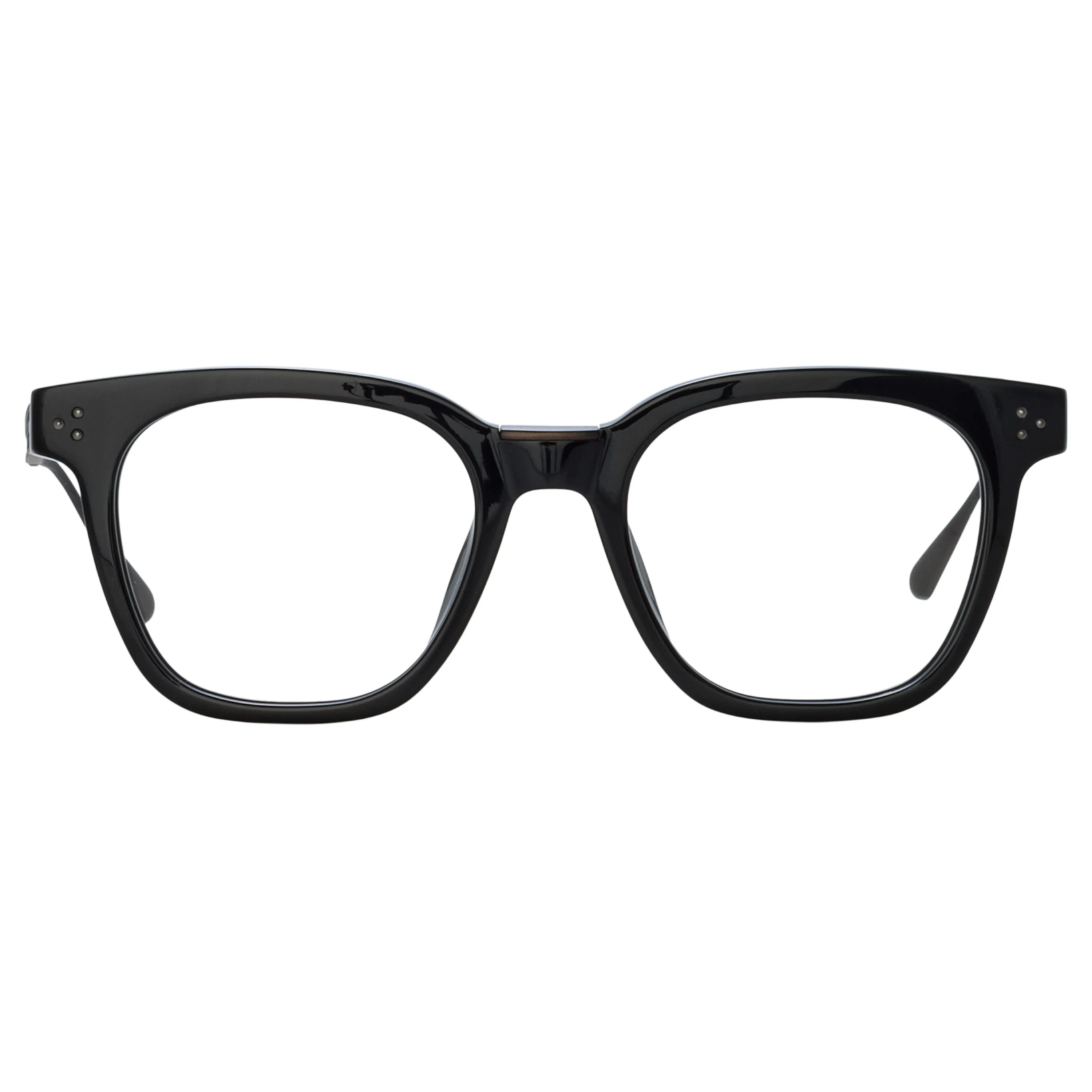 Men's Evans Optical D-Frame in Black and Matt Nickel sold by Linda Farrow product image thumbnail 2