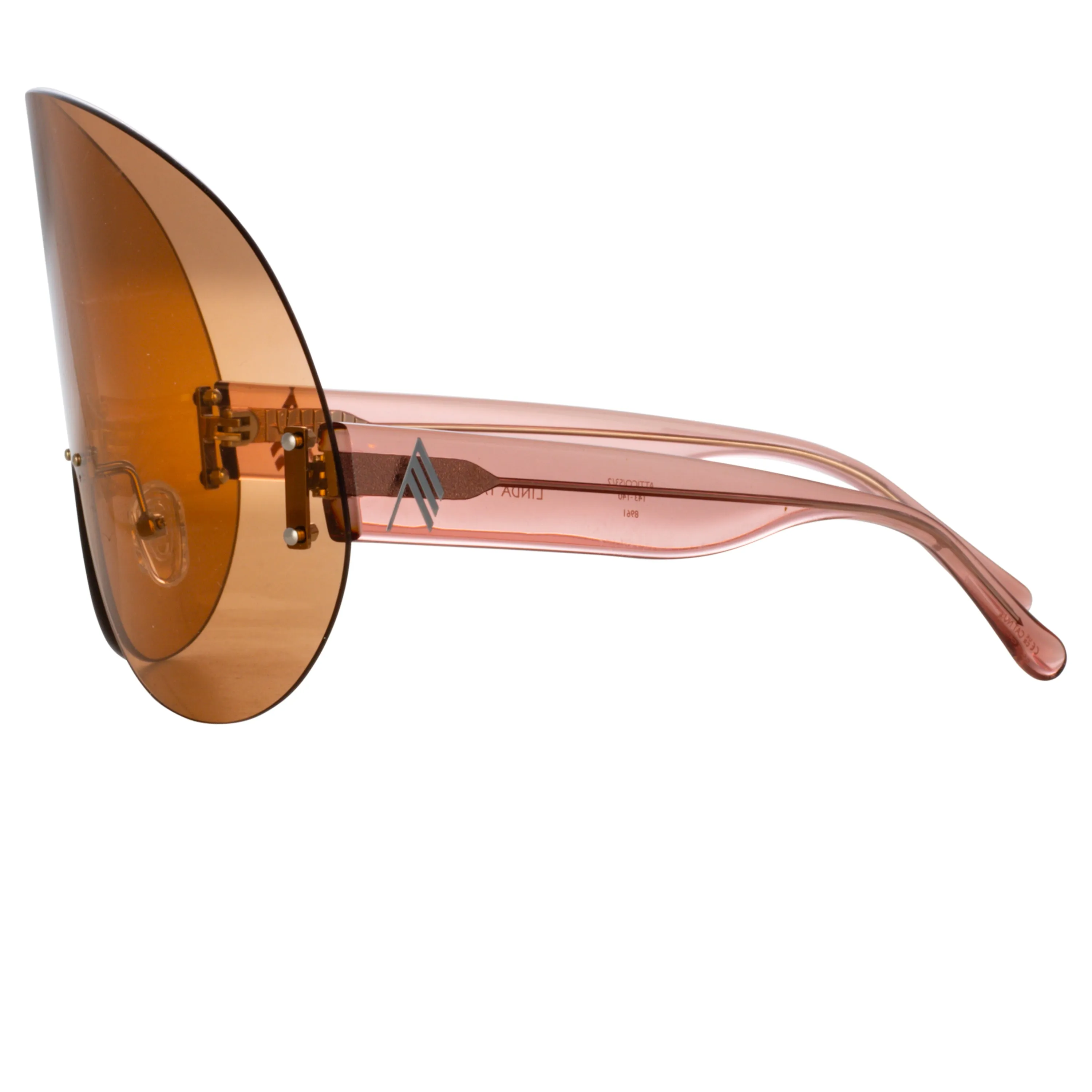 The Attico Karl Oversize Sunglasses in Peach sold by Linda Farrow product image thumbnail 3