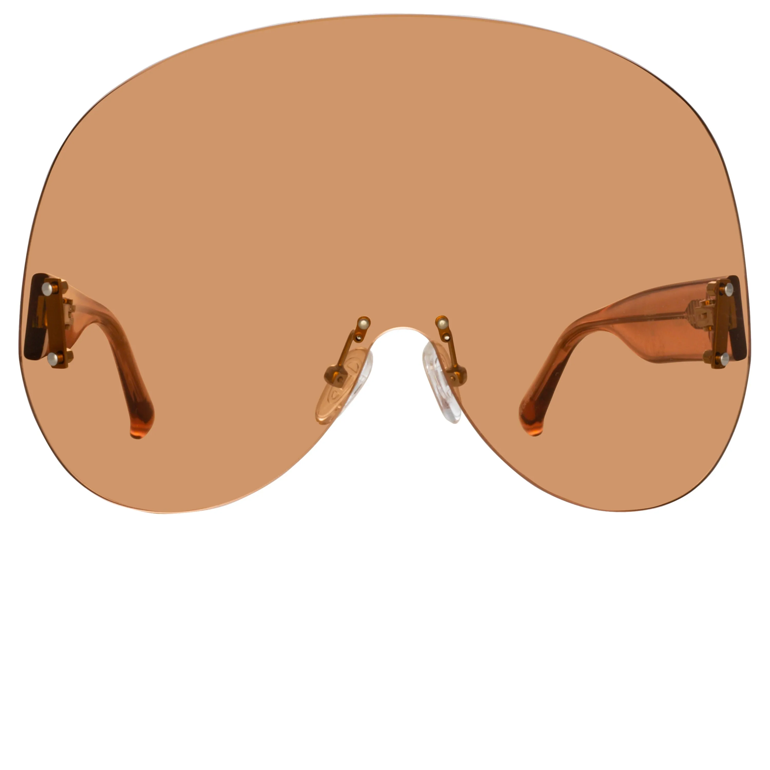 The Attico Karl Oversize Sunglasses in Peach sold by Linda Farrow product image thumbnail 2
