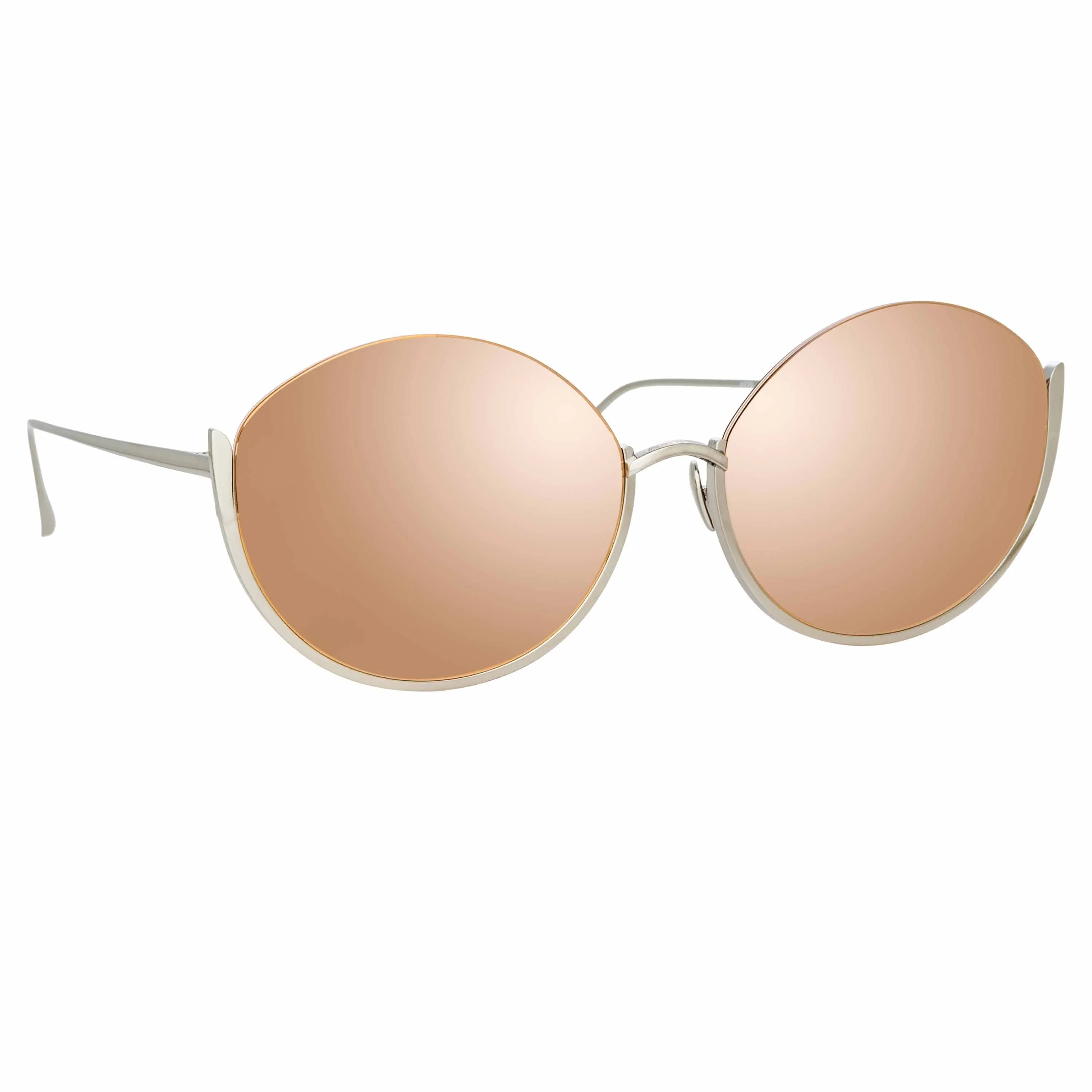 Rae Cat Eye Sunglasses in White Gold sold by Linda Farrow product image thumbnail 2