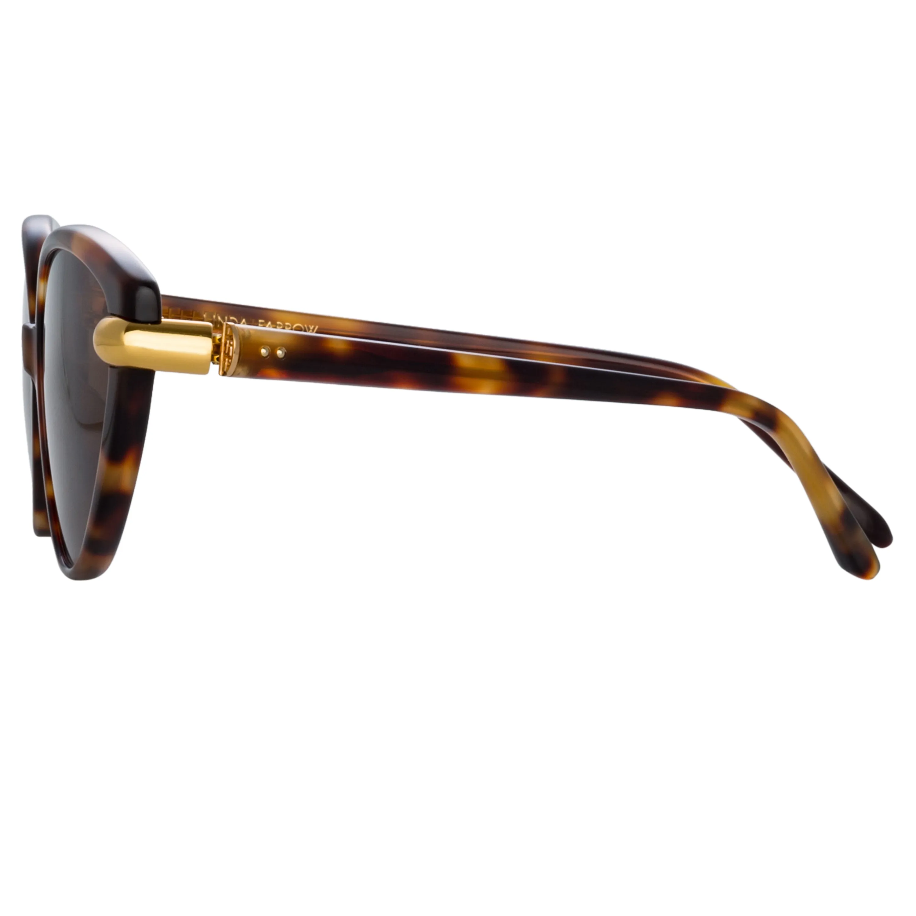 Palm Cat Eye Sunglasses in Tortoiseshell sold by Linda Farrow product image thumbnail 3