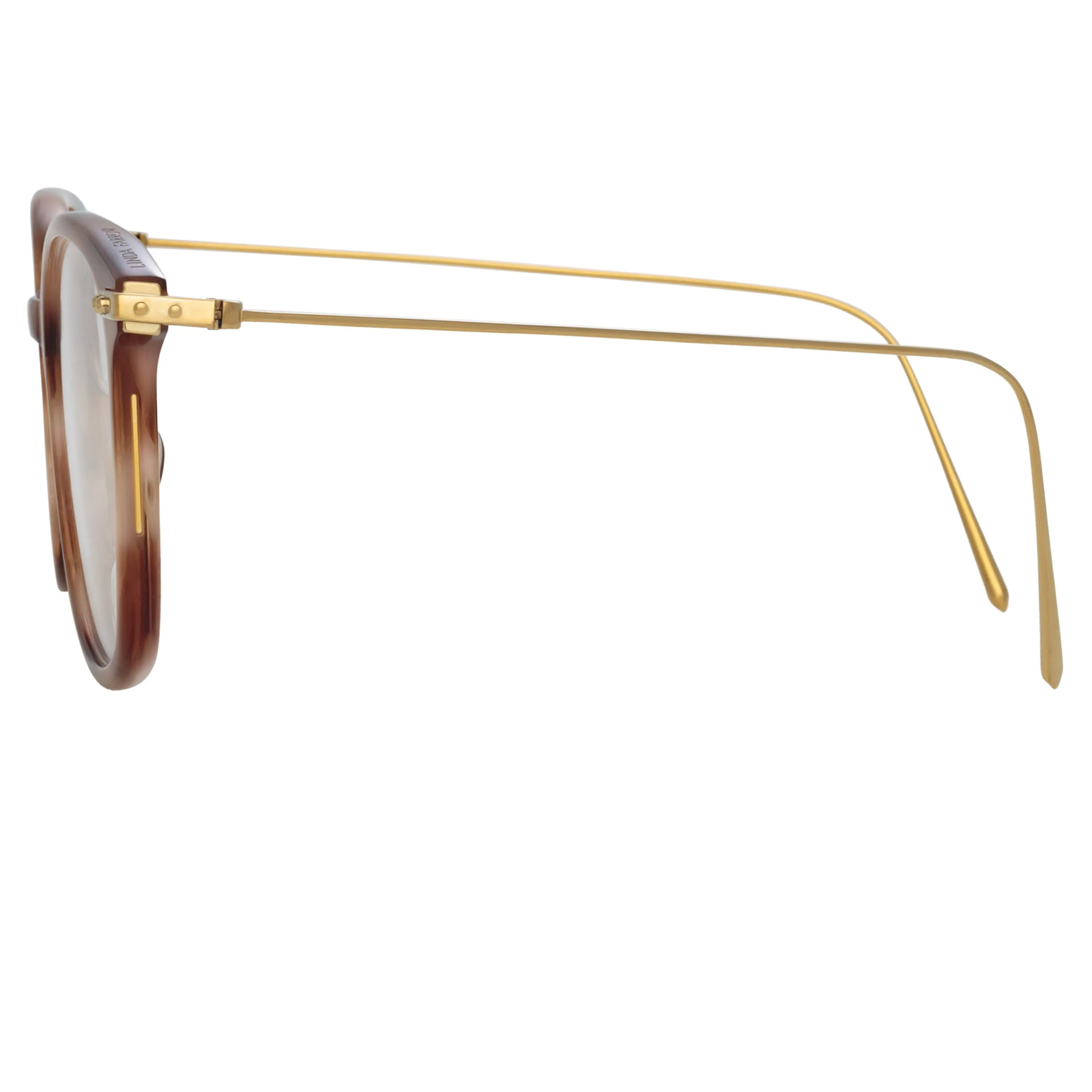 Coffey Rectangular Optical Frame in Horn sold by Linda Farrow product image thumbnail 4