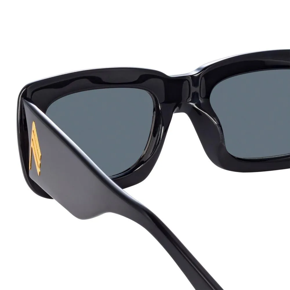 The Attico Marfa Rectangular Sunglasses in Black sold by Linda Farrow product image thumbnail 5