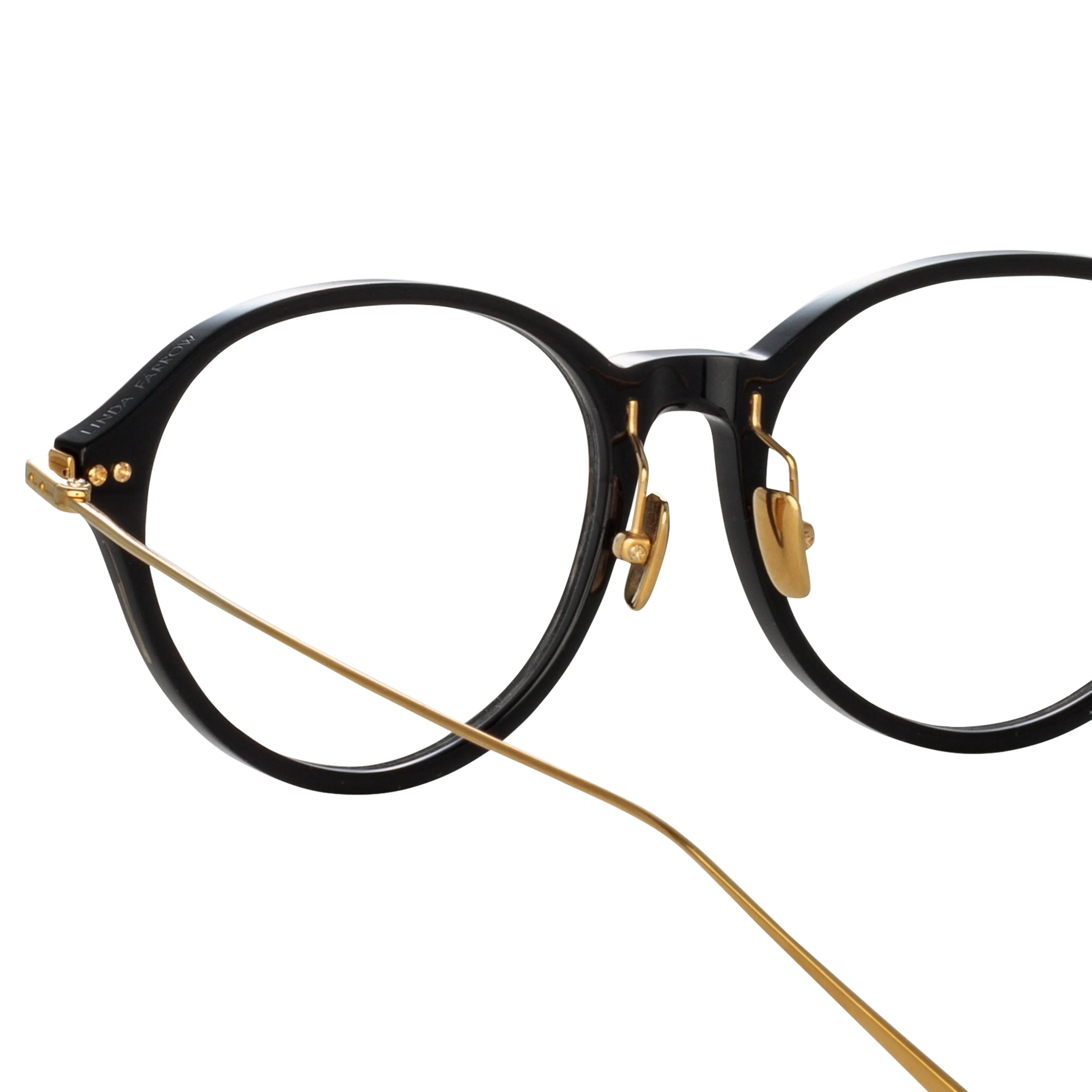 Pearce Oval Optical Frame in Black (Asian Fit) sold by Linda Farrow product image thumbnail 5