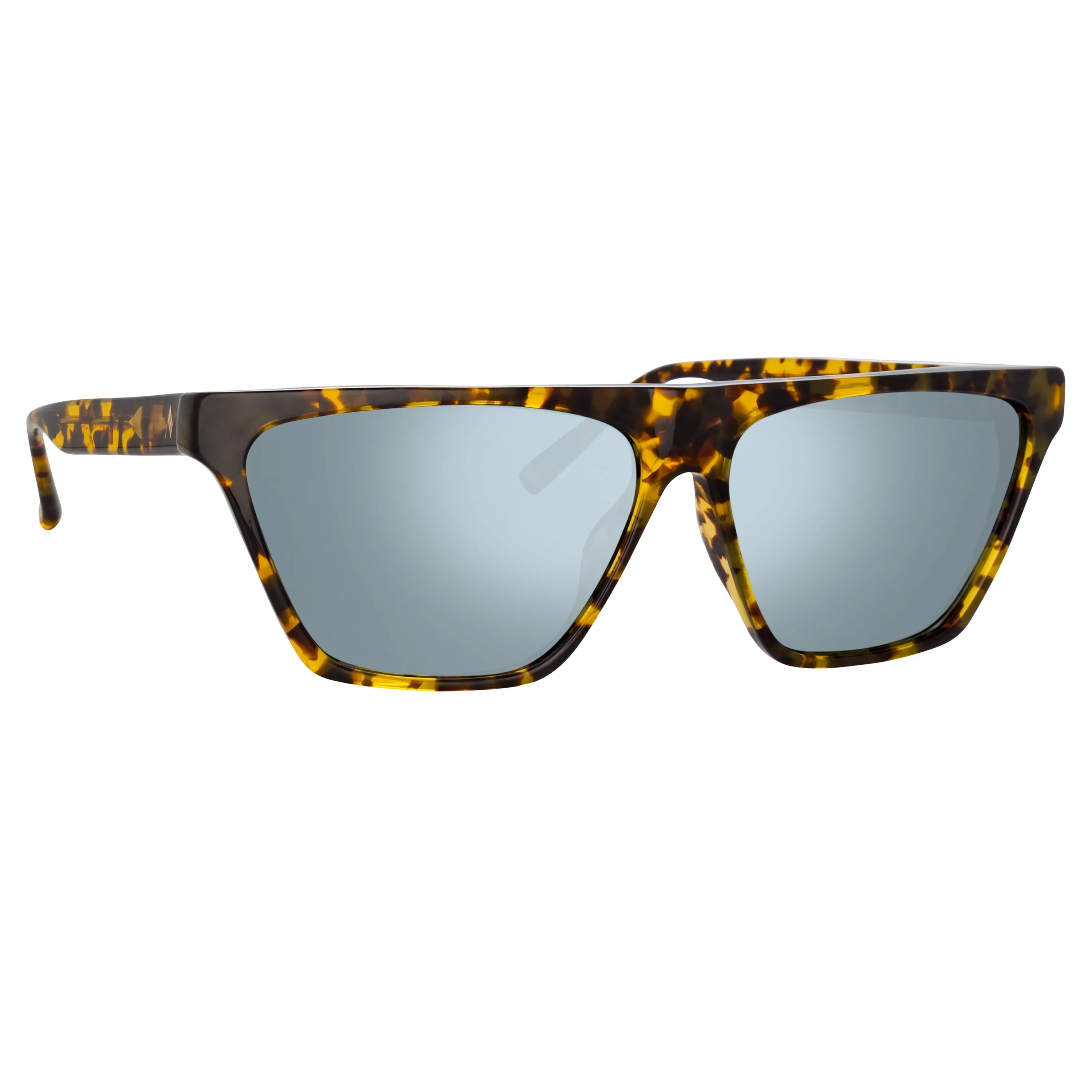 The Attico Erin Flat Top Sunglasses in Tortoiseshell sold by Linda Farrow