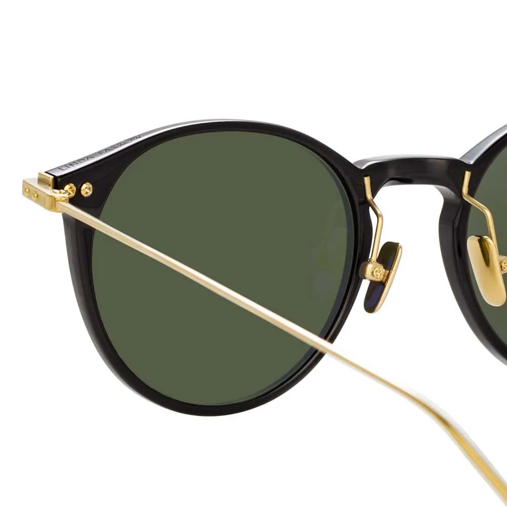 Linda Farrow Linear Chevron C6 Oval Sunglasses sold by Linda Farrow product image thumbnail 4