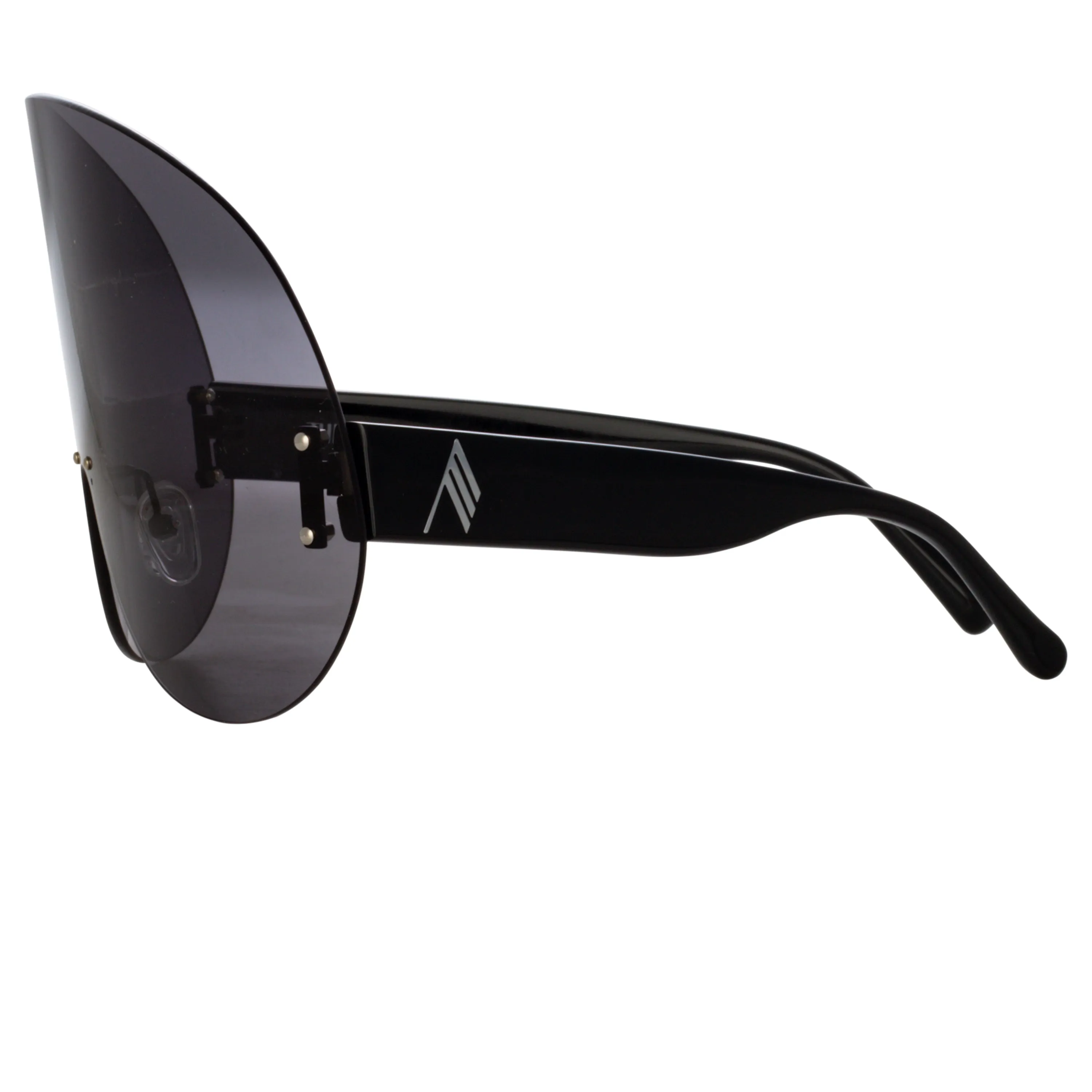 The Attico Karl Oversize Sunglasses in Black sold by Linda Farrow product image thumbnail 4