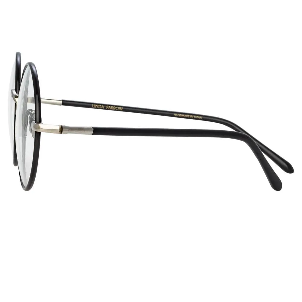 Welch Round Optical Frame in Black sold by Linda Farrow product image thumbnail 3