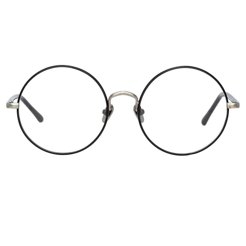 Welch Round Optical Frame in Black sold by Linda Farrow