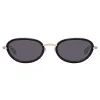 Area 1 Oval Sunglasses in Silver sold by Linda Farrow