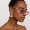 Area 1 Oval Sunglasses in Silver sold by Linda Farrow