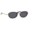 Area 1 Oval Sunglasses in Silver sold by Linda Farrow