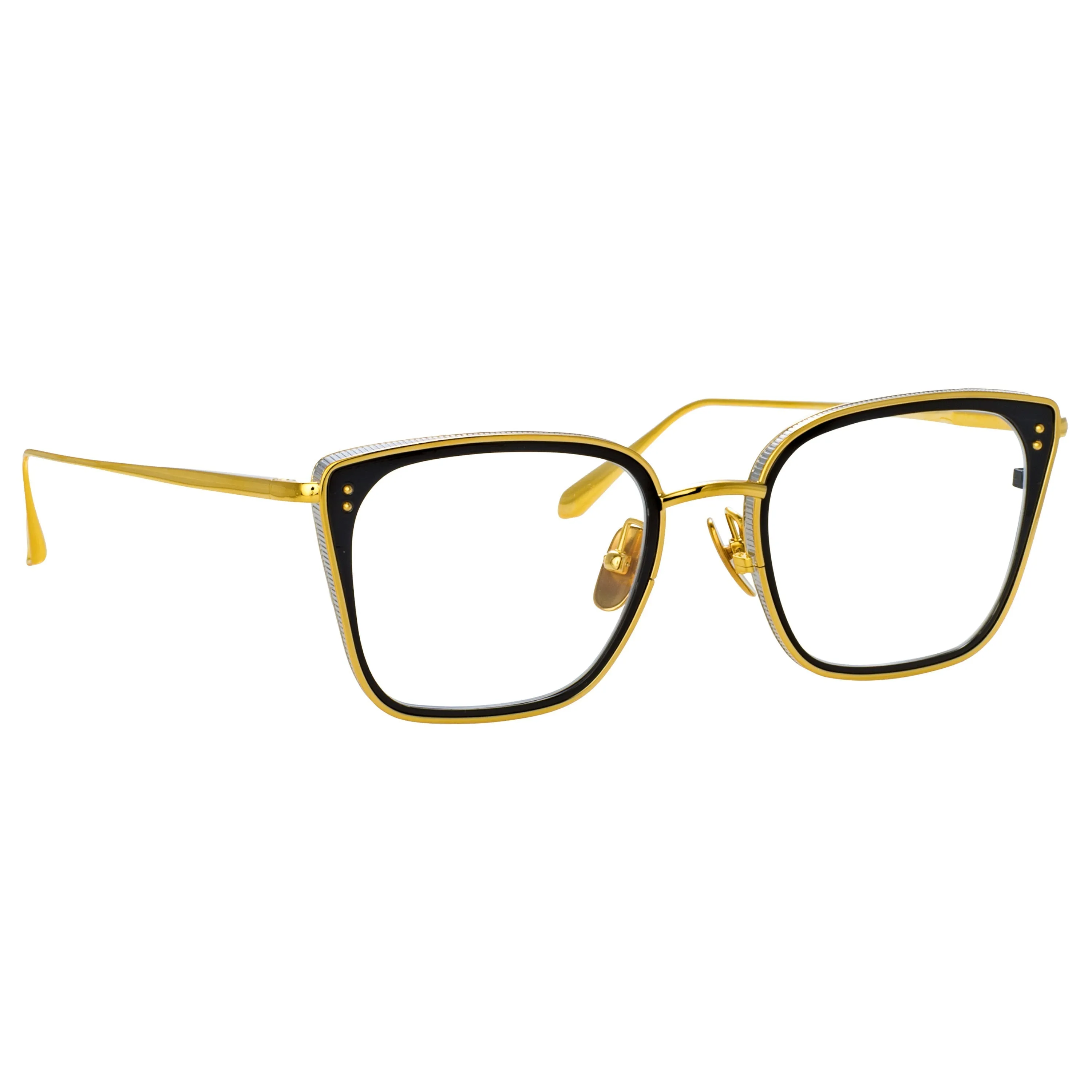 Hans Square Optical Frame in Yellow Gold sold by Linda Farrow product image thumbnail 3