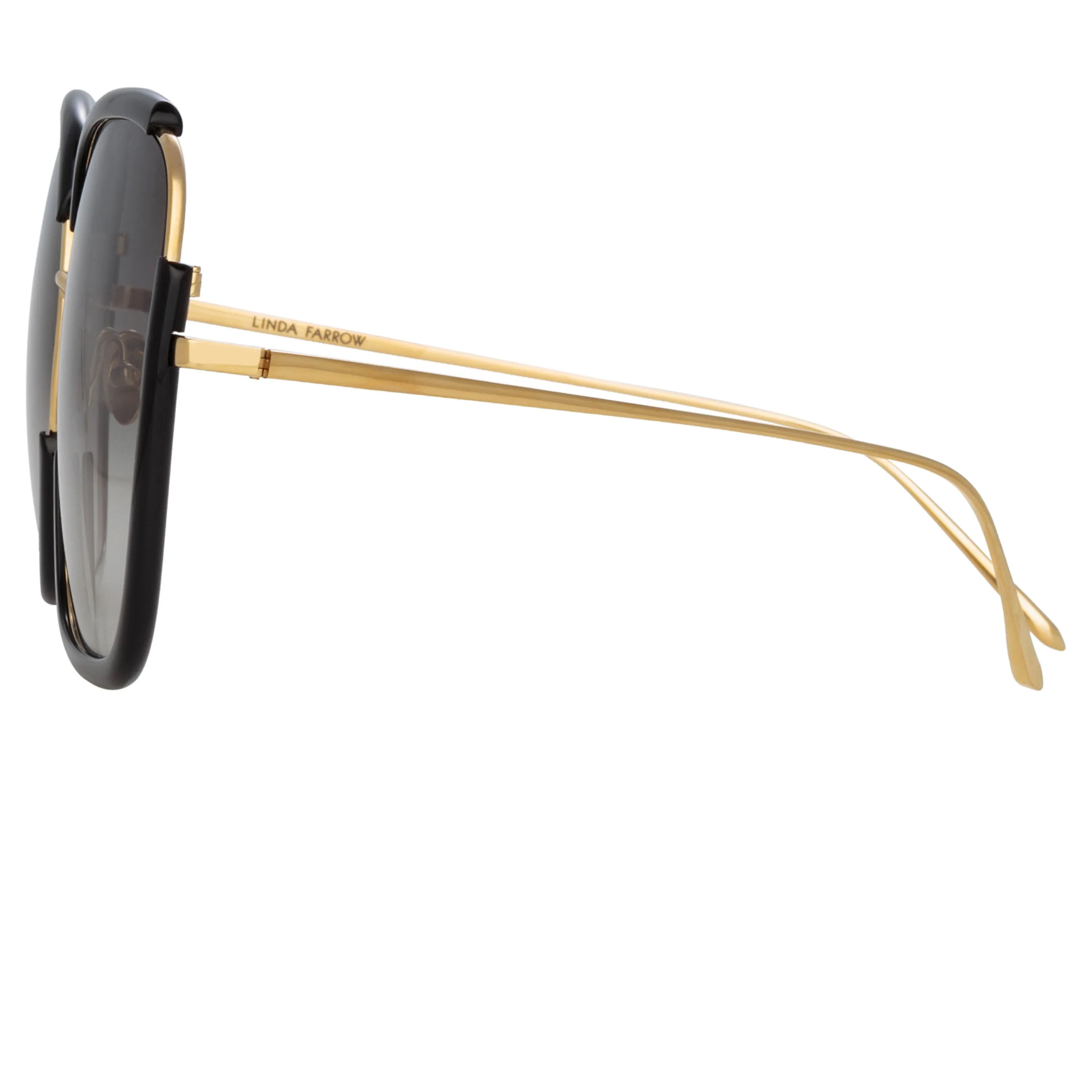 Natalia Oversized Sunglasses in Black sold by Linda Farrow product image thumbnail 3