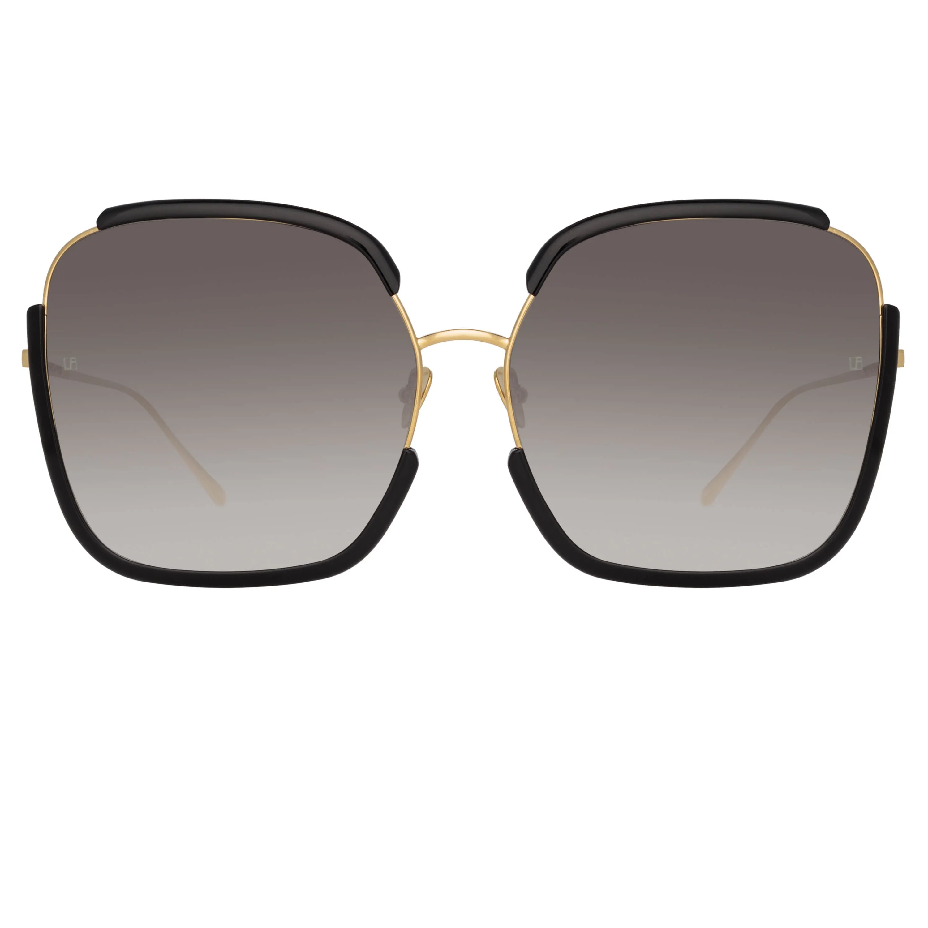 Natalia Oversized Sunglasses in Black sold by Linda Farrow