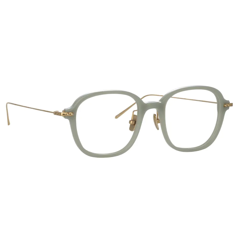 Lane Square Optical Frame in Steel (Asian Fit) sold by Linda Farrow