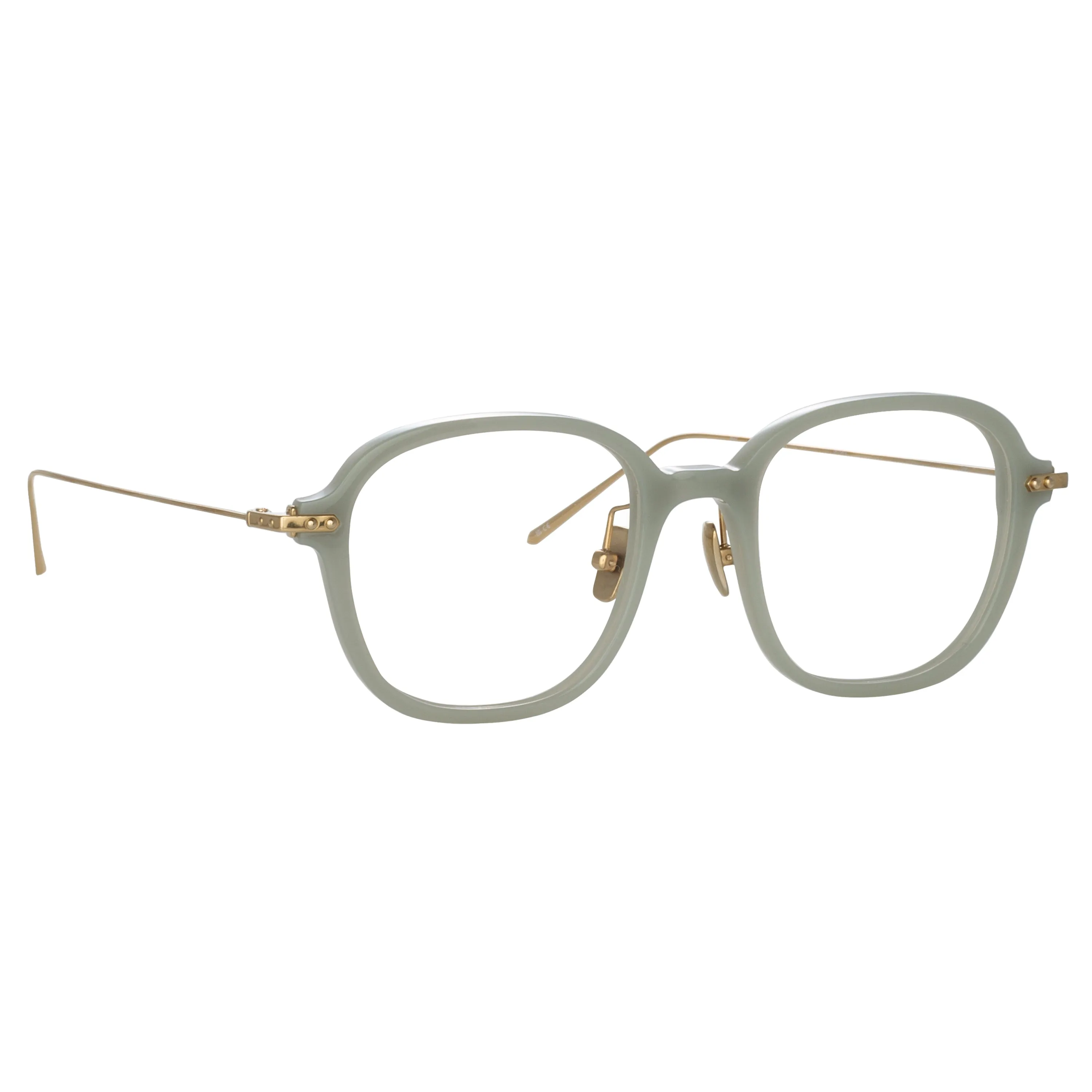 Lane Square Optical Frame in Steel (Asian Fit) sold by Linda Farrow