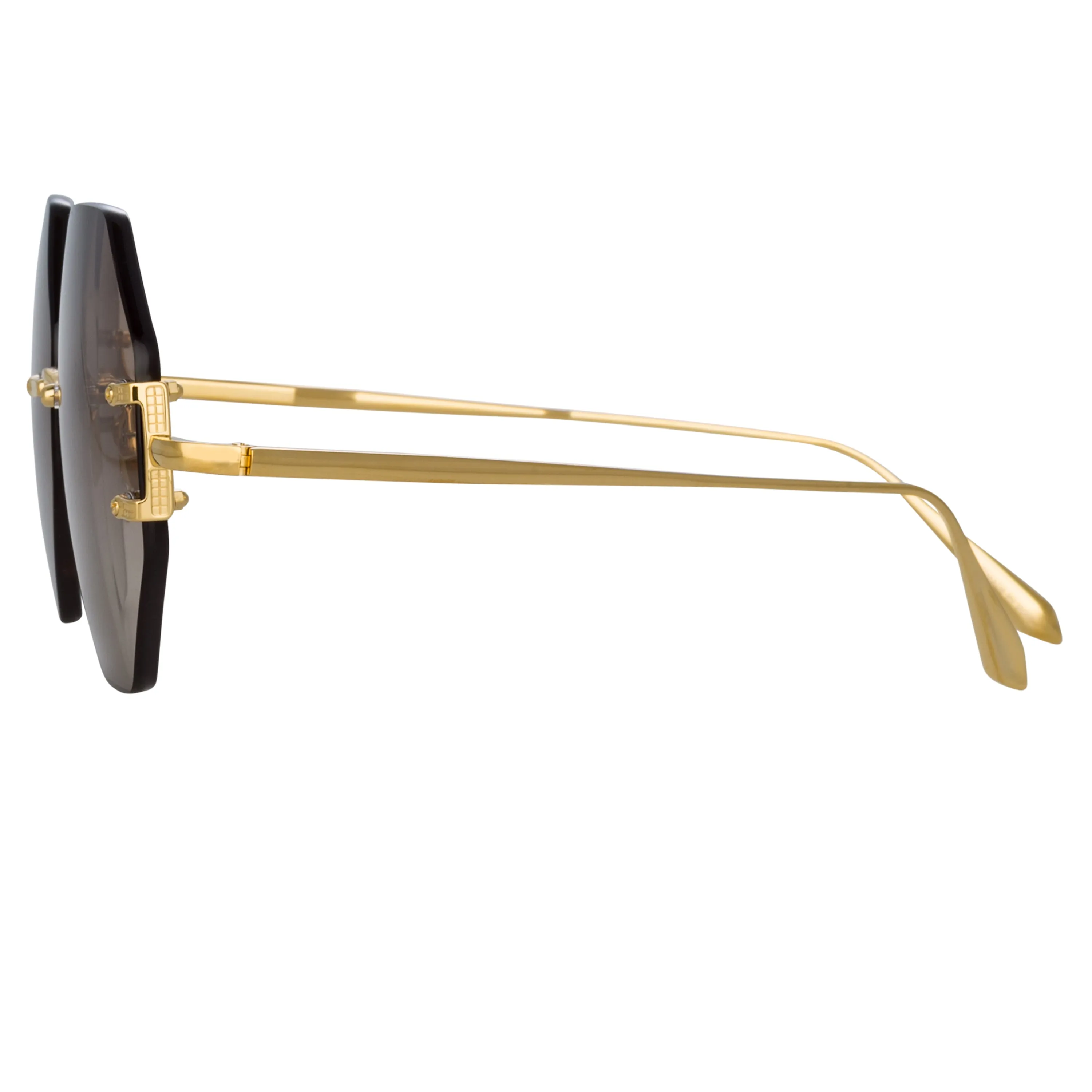 Arua Hexagon Sunglasses in Yellow Gold sold by Linda Farrow product image thumbnail 3
