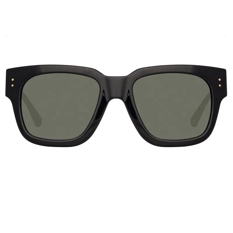 Amber D-Frame Sunglasses in Black and Cream sold by Linda Farrow