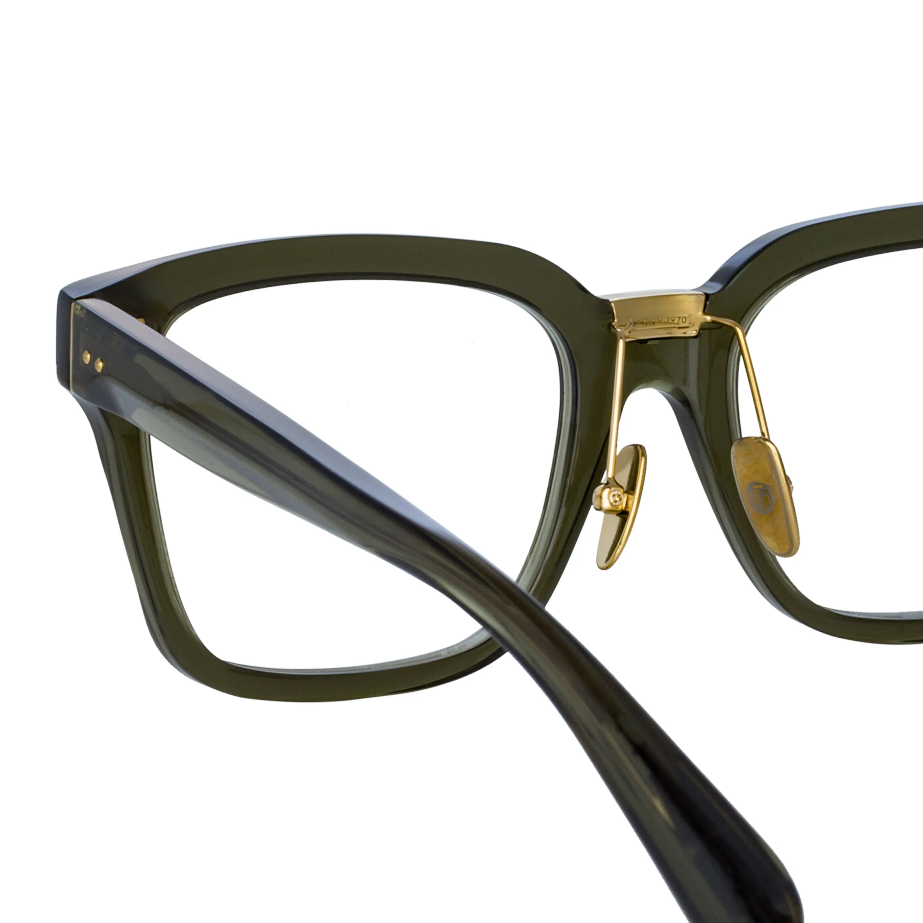 Desiree Optical D-Frame in Green (Men's) sold by Linda Farrow product image thumbnail 5