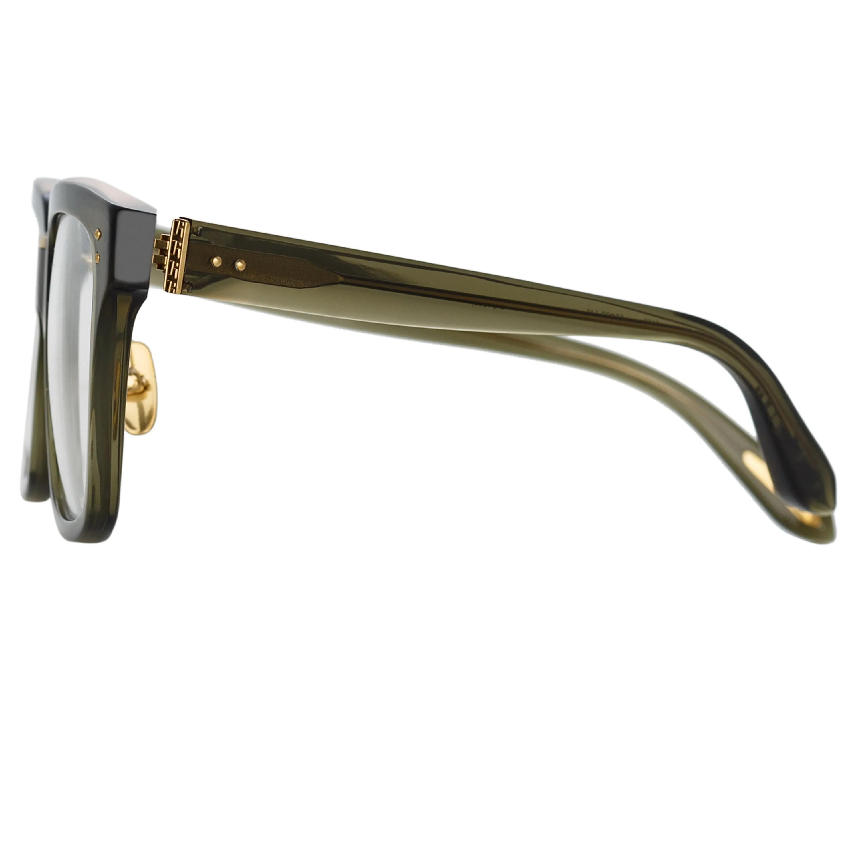 Desiree Optical D-Frame in Green (Men's) sold by Linda Farrow product image thumbnail 4