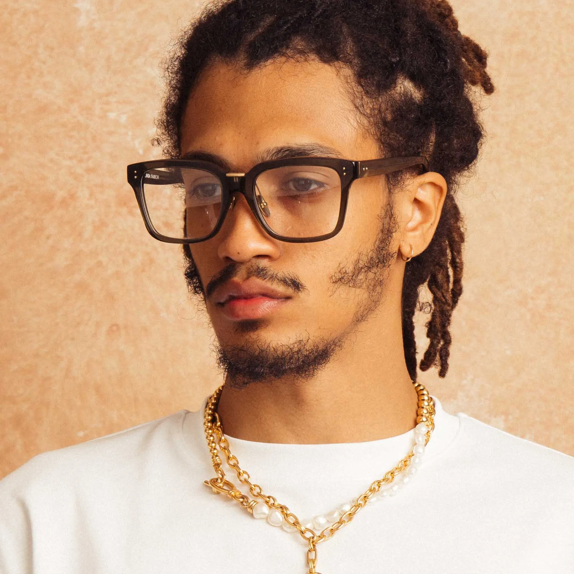 Desiree Optical D-Frame in Green (Men's) sold by Linda Farrow