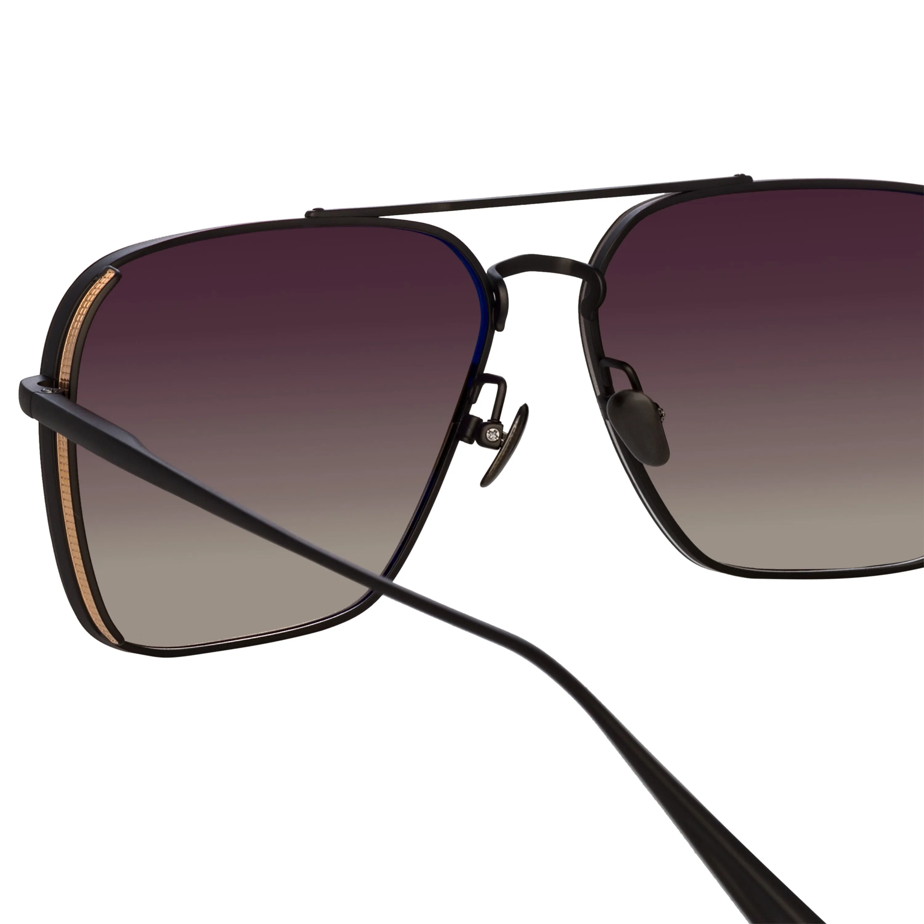 Asher Aviator Sunglasses in Black sold by Linda Farrow product image thumbnail 4