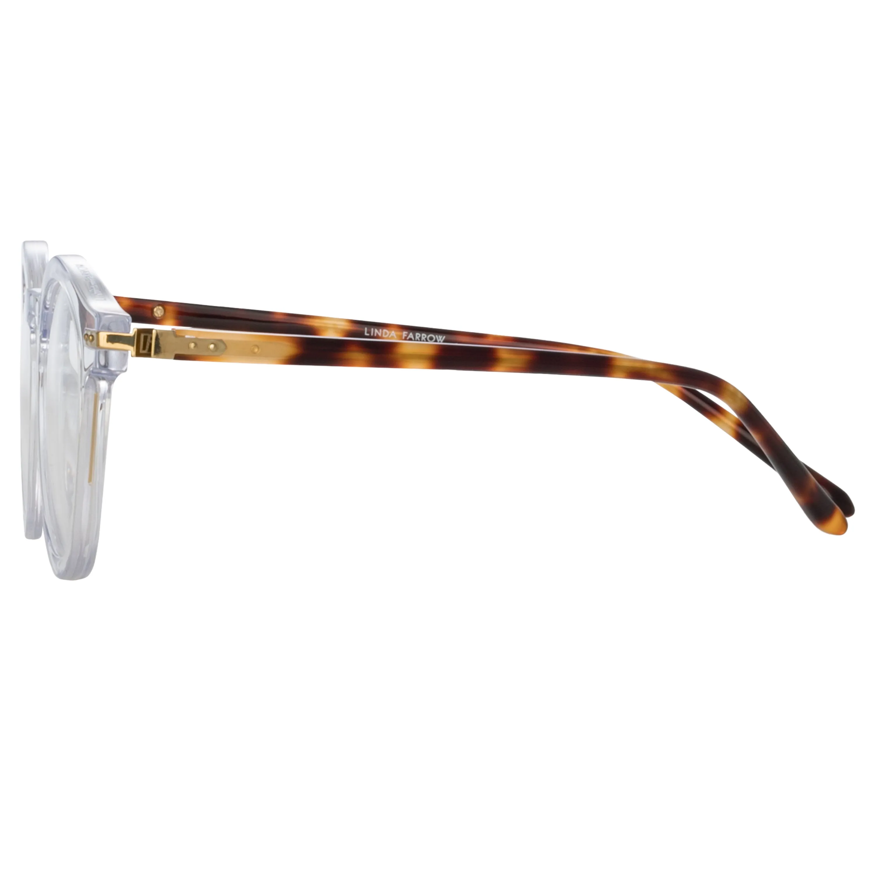 Parler Oval Optical Frame in Clear sold by Linda Farrow product image thumbnail 3