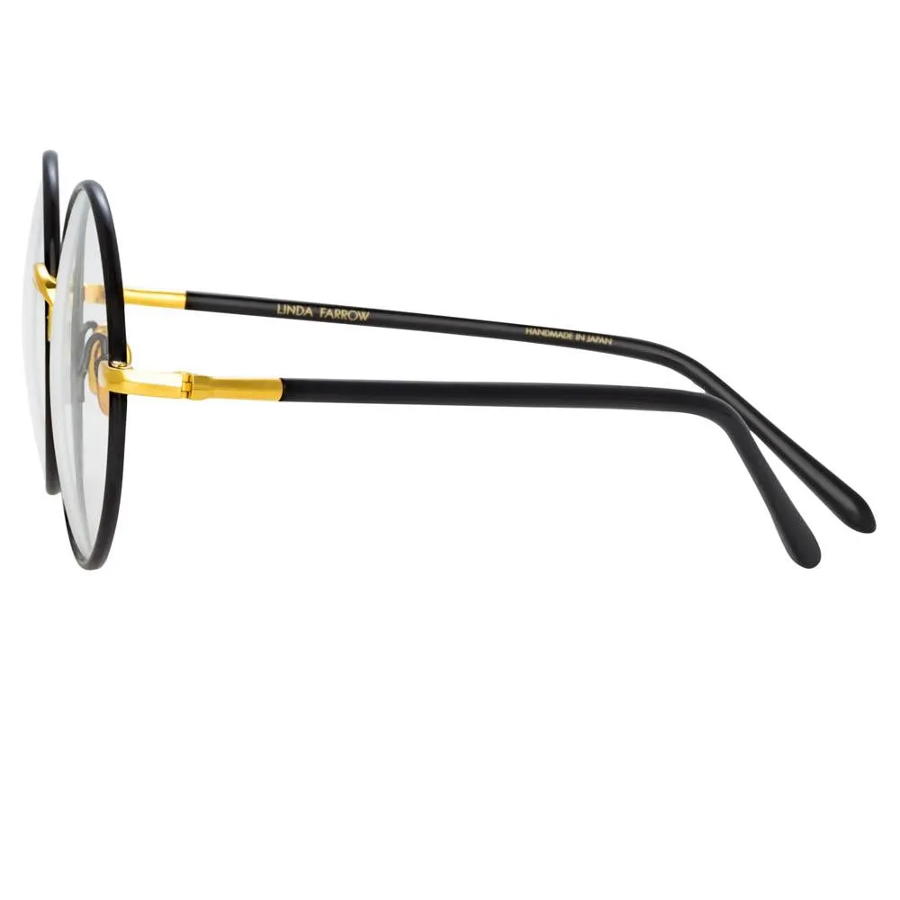 Welch Round Optical Frame in Black sold by Linda Farrow product image thumbnail 4