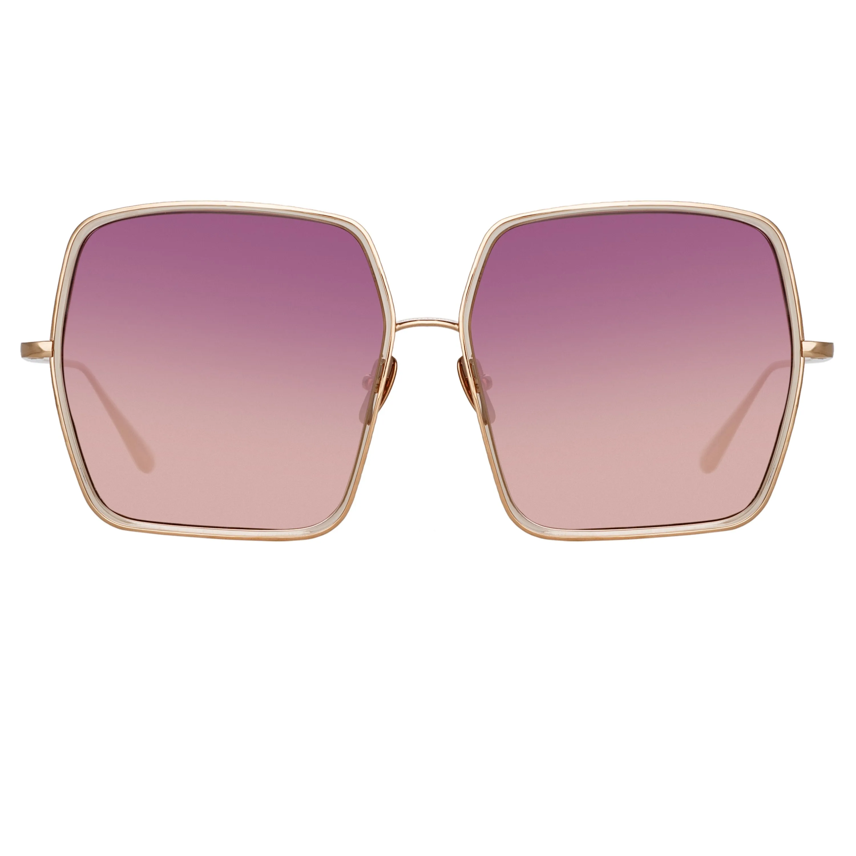 Camaro Oversized Sunglasses in Rose Gold and Wine sold by Linda Farrow product image thumbnail 2