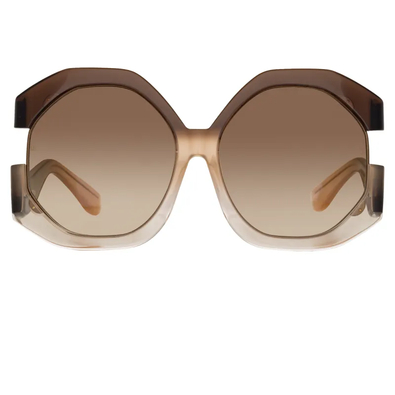 Bardot Oversized Sunglasses in Brown sold by Linda Farrow