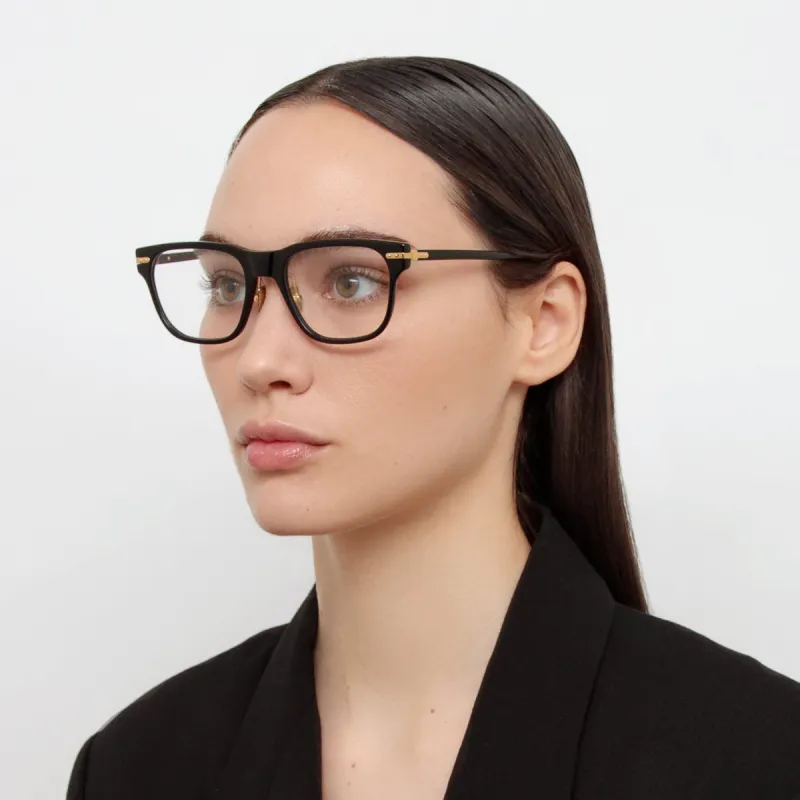 Cove Optical D-Frame in Black (Asian Fit) sold by Linda Farrow