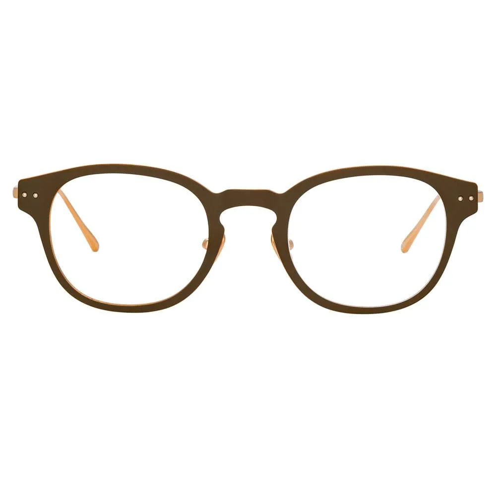 Allen Optical D-Frame in Brown sold by Linda Farrow