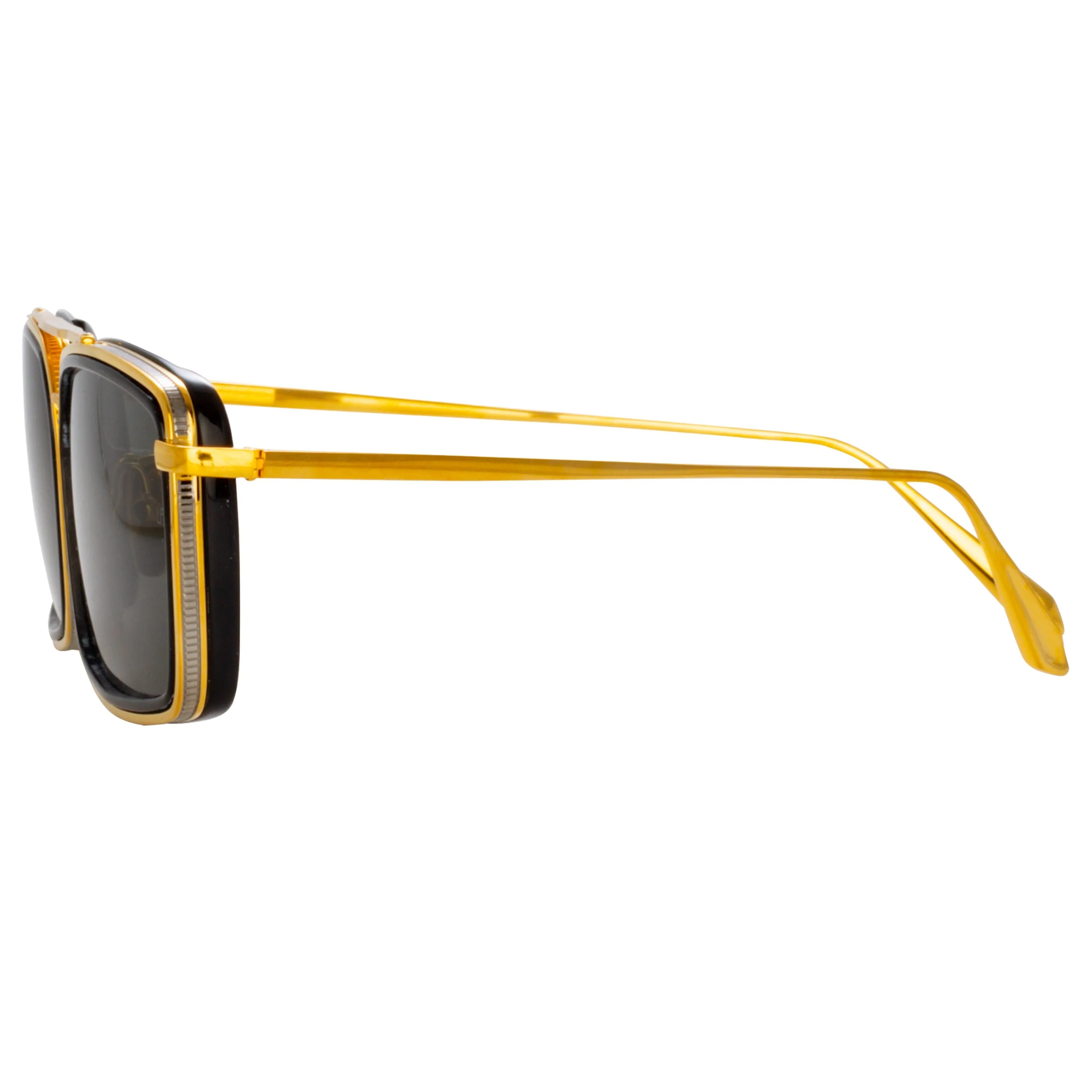 Men's Cassia Rectangular Sunglasses in Yellow Gold sold by Linda Farrow product image thumbnail 4