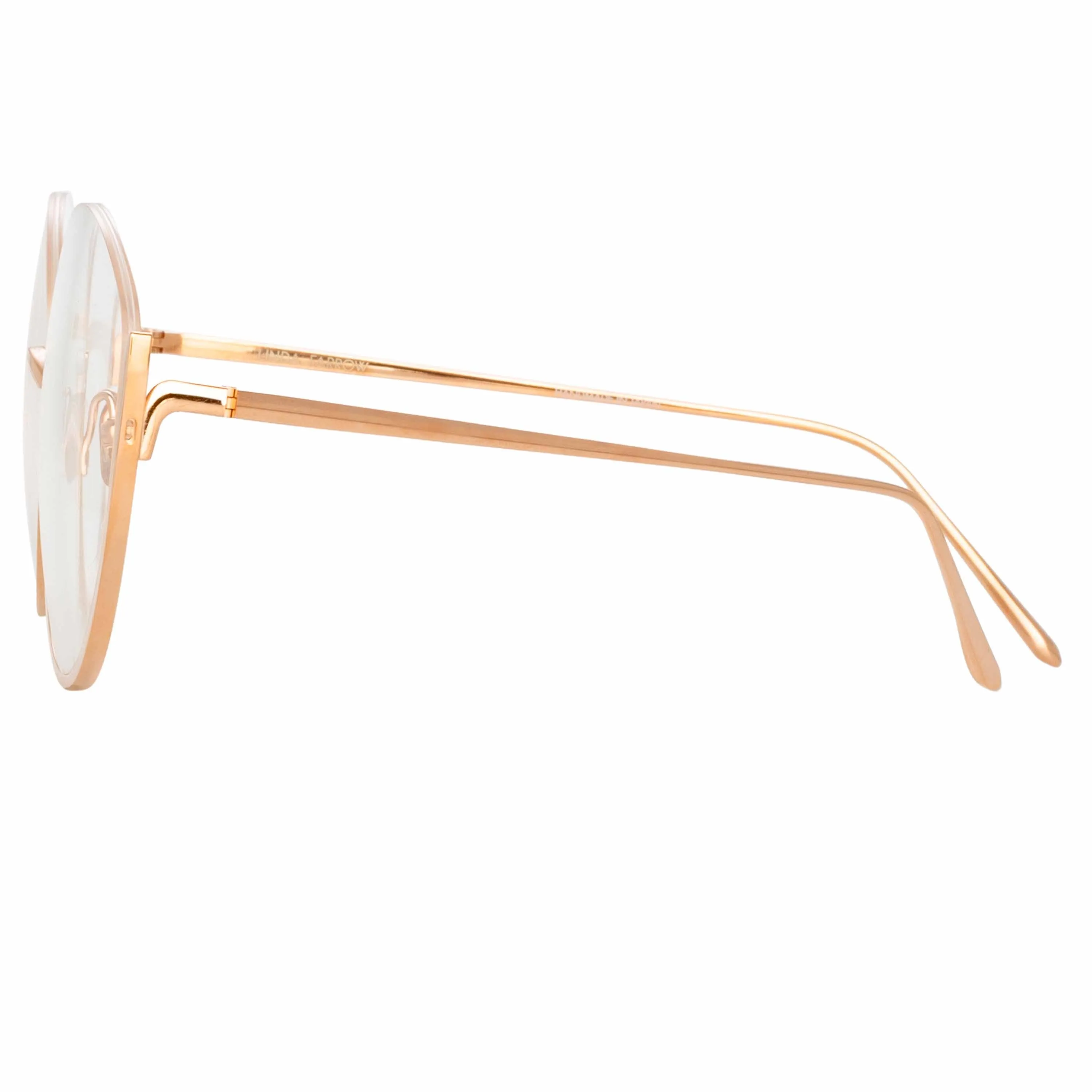 Rae Cat Eye Optical Frame in Rose Gold sold by Linda Farrow product image thumbnail 5