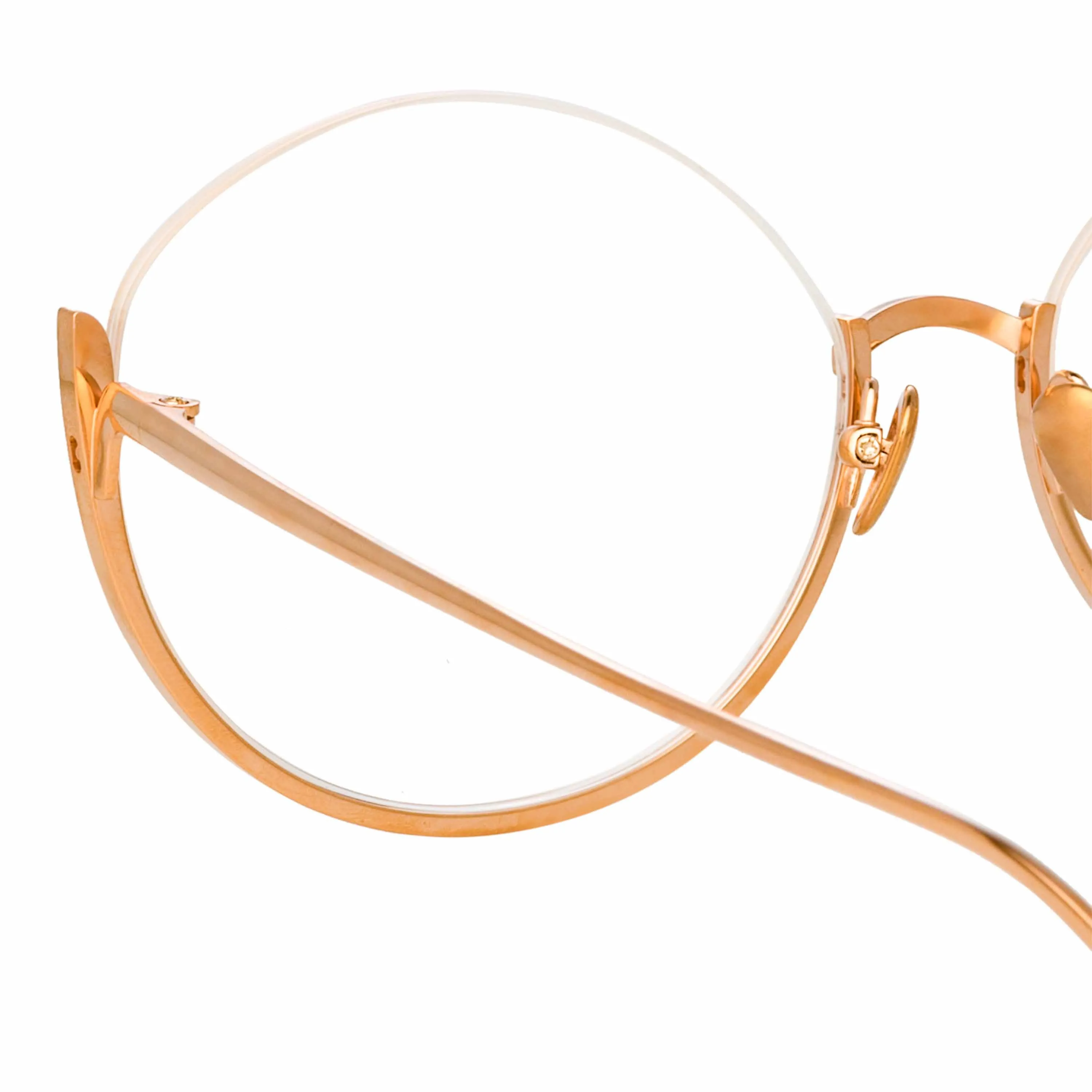 Rae Cat Eye Optical Frame in Rose Gold sold by Linda Farrow product image thumbnail 4