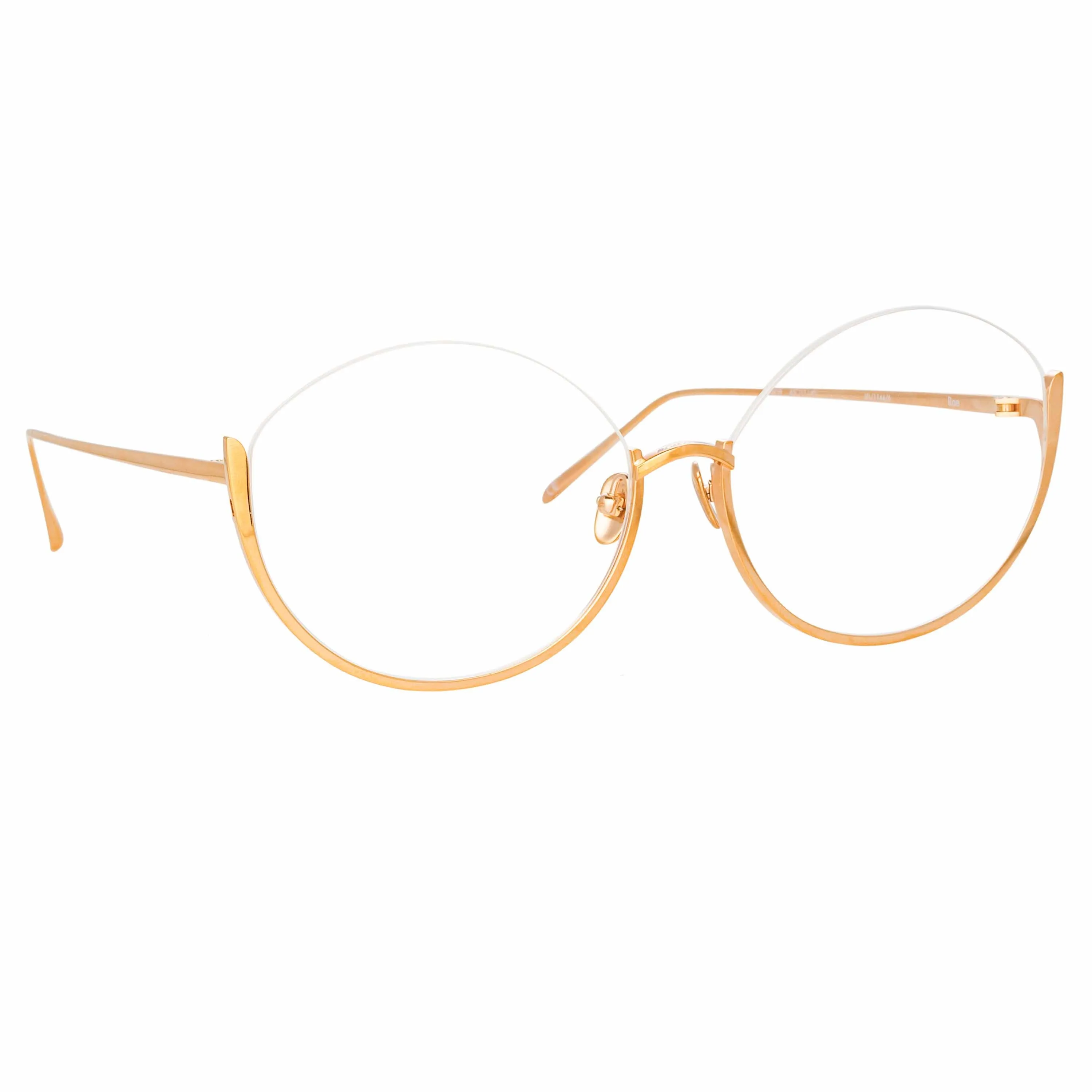Rae Cat Eye Optical Frame in Rose Gold sold by Linda Farrow product image thumbnail 3