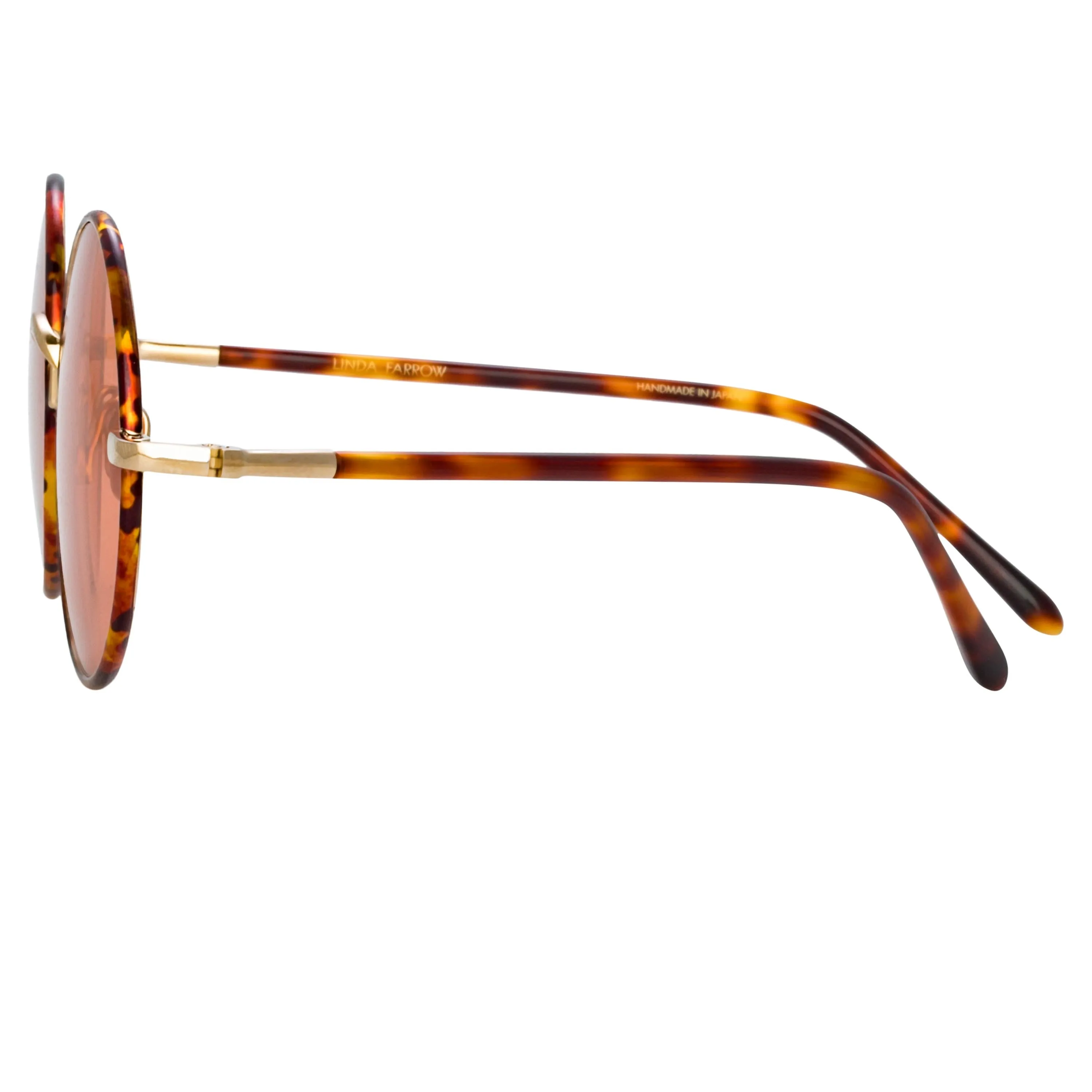 Welch Round Sunglasses in Tortoiseshell sold by Linda Farrow product image thumbnail 3