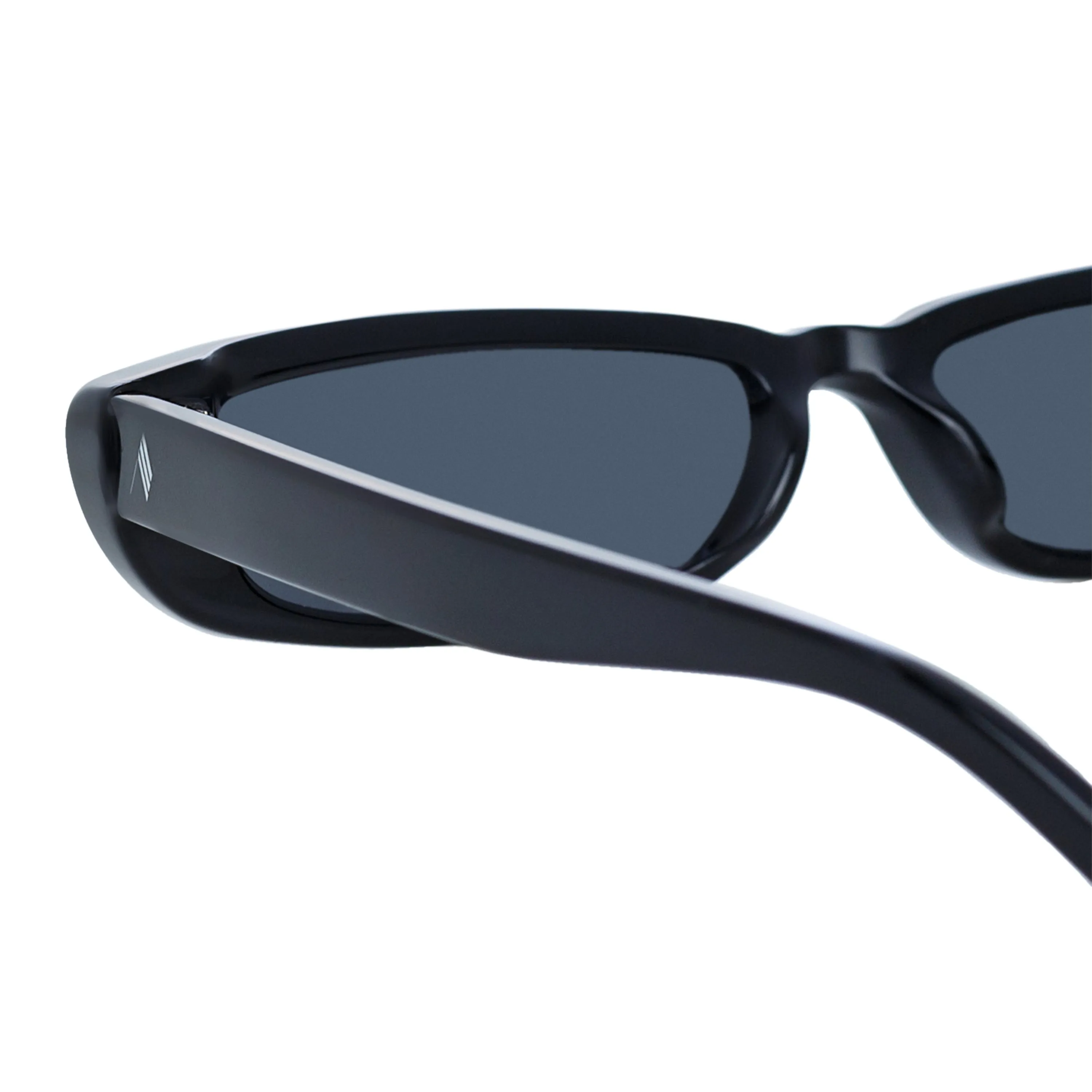 The Attico Thea Angular Sunglasses in Black sold by Linda Farrow product image thumbnail 4